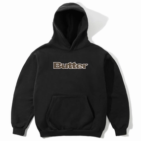 Butter Goods - Ripstop Logo Applique Hoodie Black Mode Feel