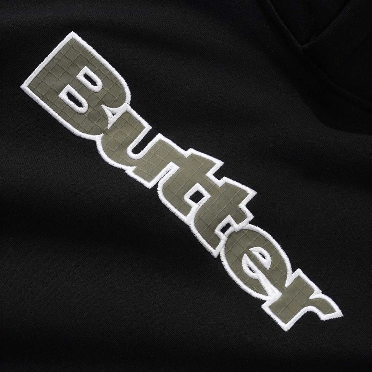 Butter Goods - Ripstop Logo Applique Hoodie Black Summer Vacation