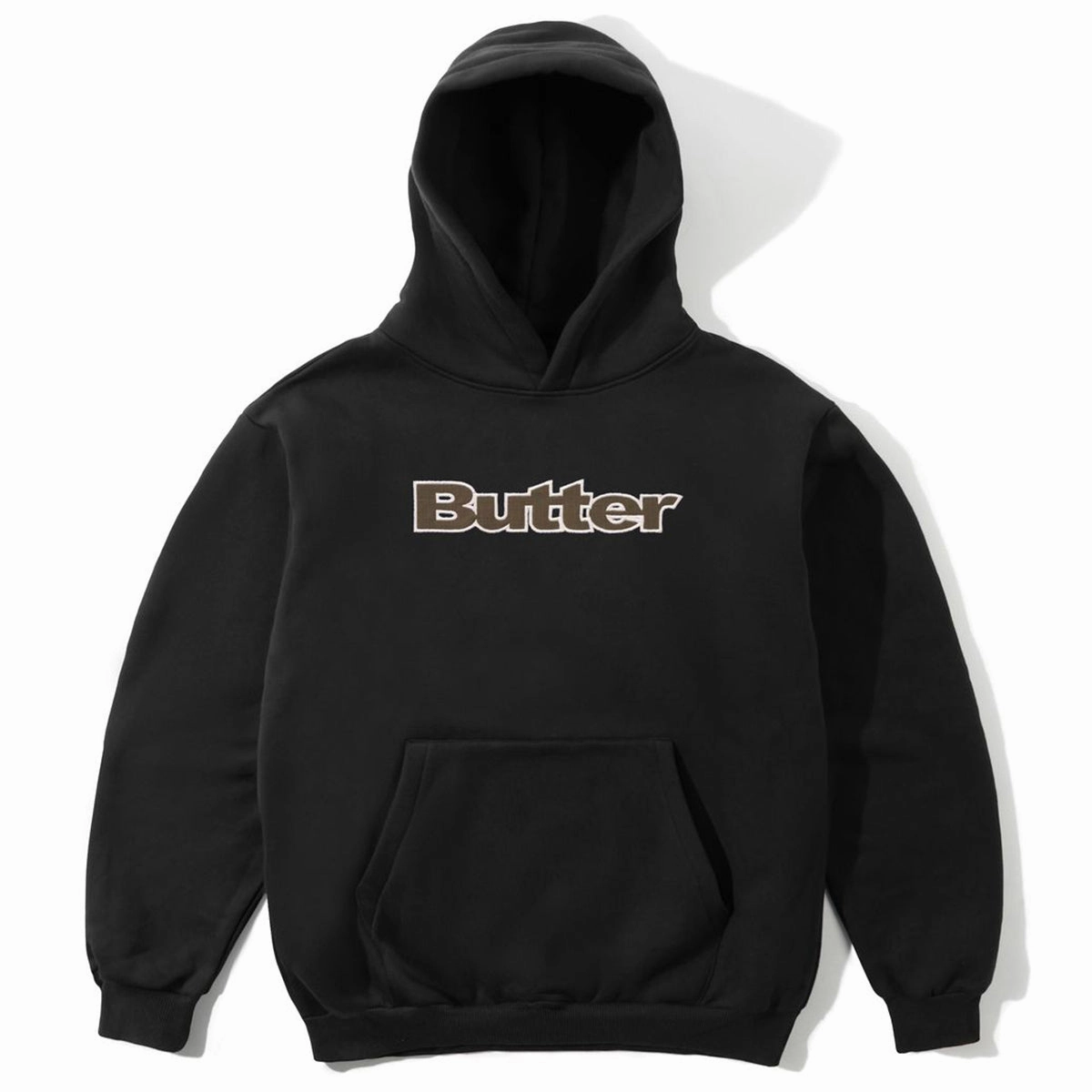 Butter Goods - Ripstop Logo Applique Hoodie Black Mode Feel
