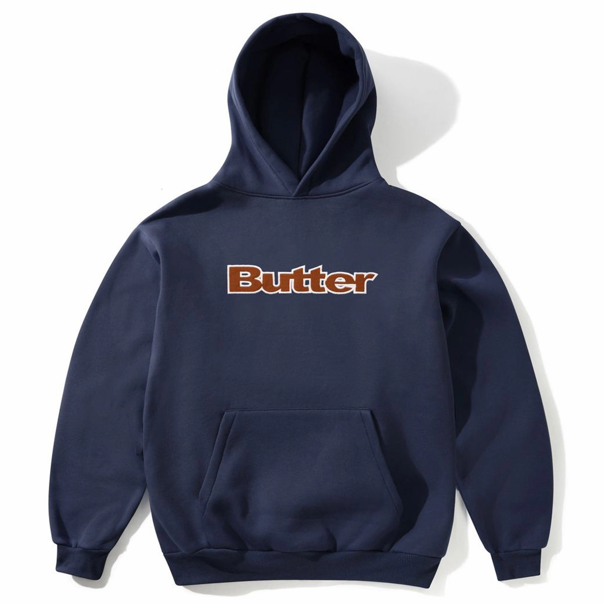 Butter Goods - Ripstop Logo Applique Hoodie Navy All Purpose Wear Beach Walk