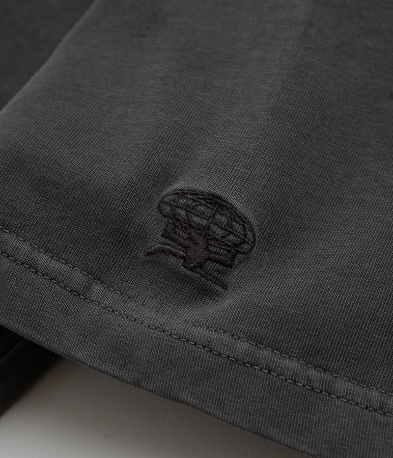 Long Length Breathable Mesh Panels Butter Goods Basic T-Shirt - Washed Black