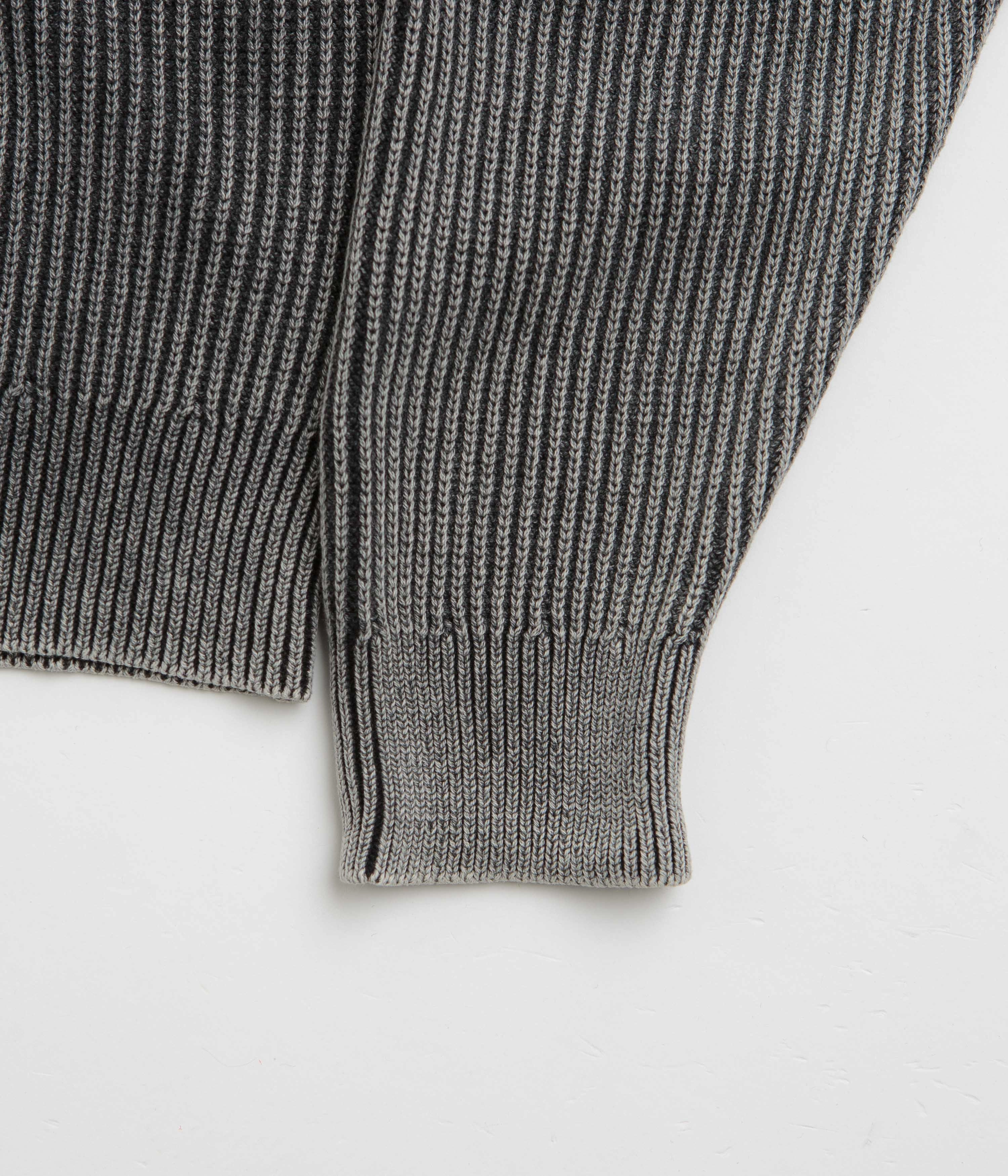 Tassel accents Butter Goods Bleach Knit Crewneck Sweatshirt - Black