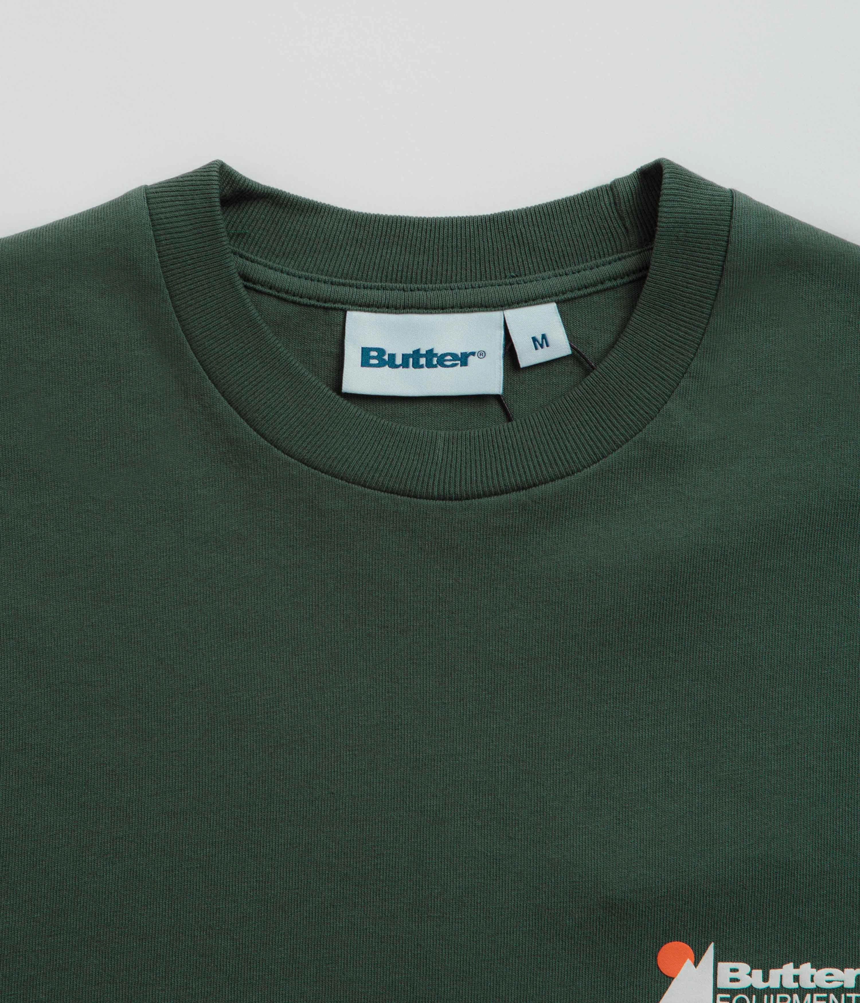 Butter Goods Pigment Dye Long Sleeve T-Shirt - Forest Tropical region
