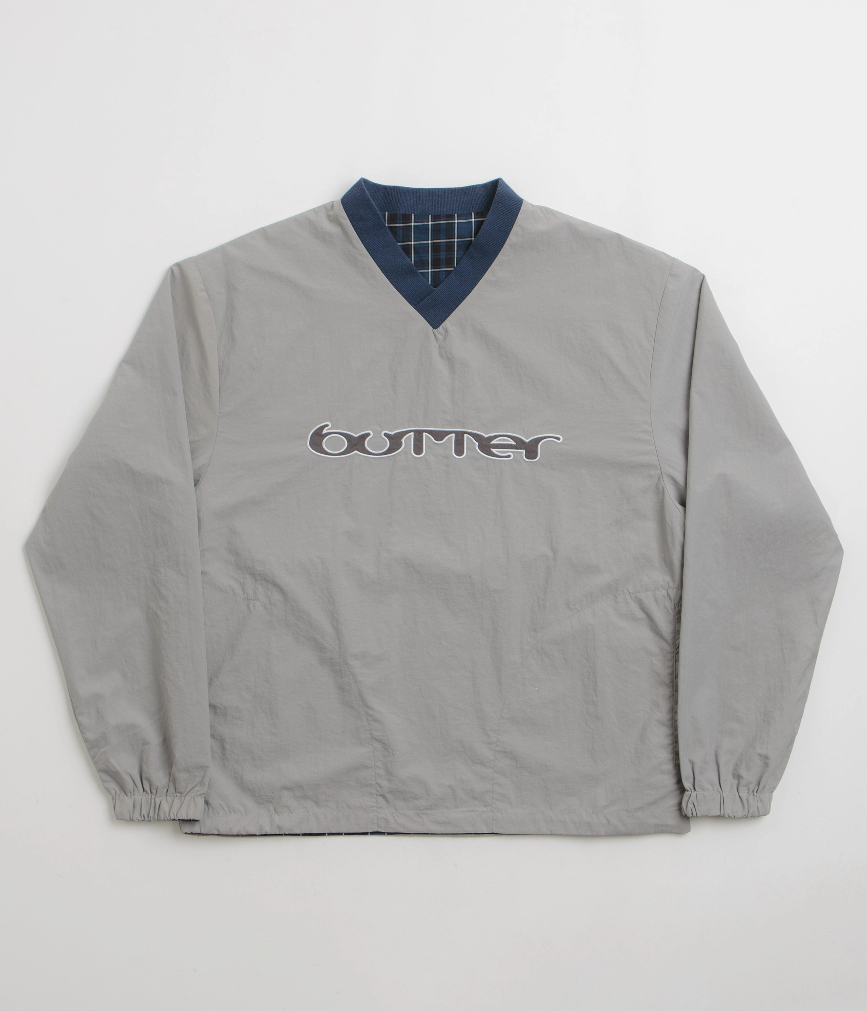 Authorize Butter Goods Reversible Dugout Pullover Jacket - Grey / Navy