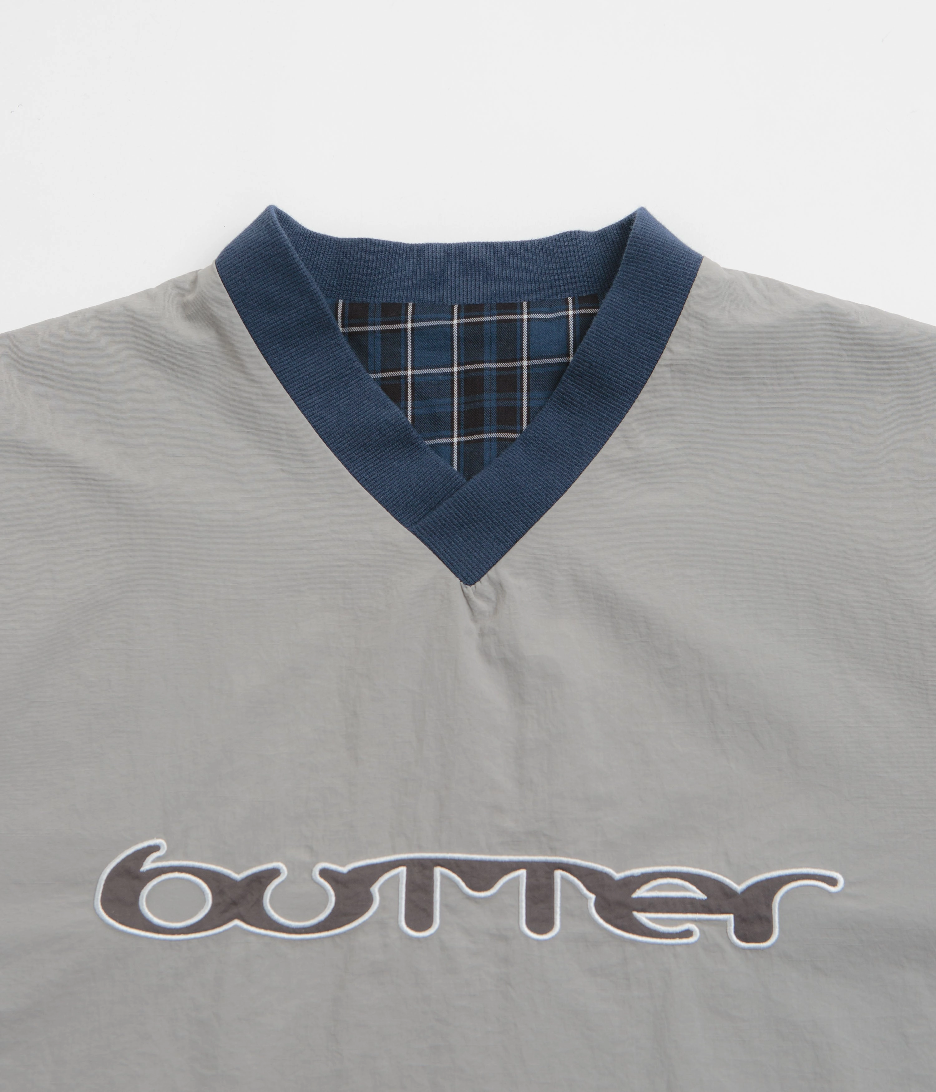 Butter Goods Reversible Dugout Pullover Jacket - Grey / Navy Bicycle Recommendation