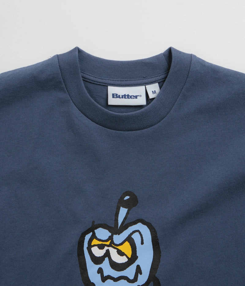 Butter Goods Smug T-Shirt - Denim Lightweight Jersey Knit arcade venue