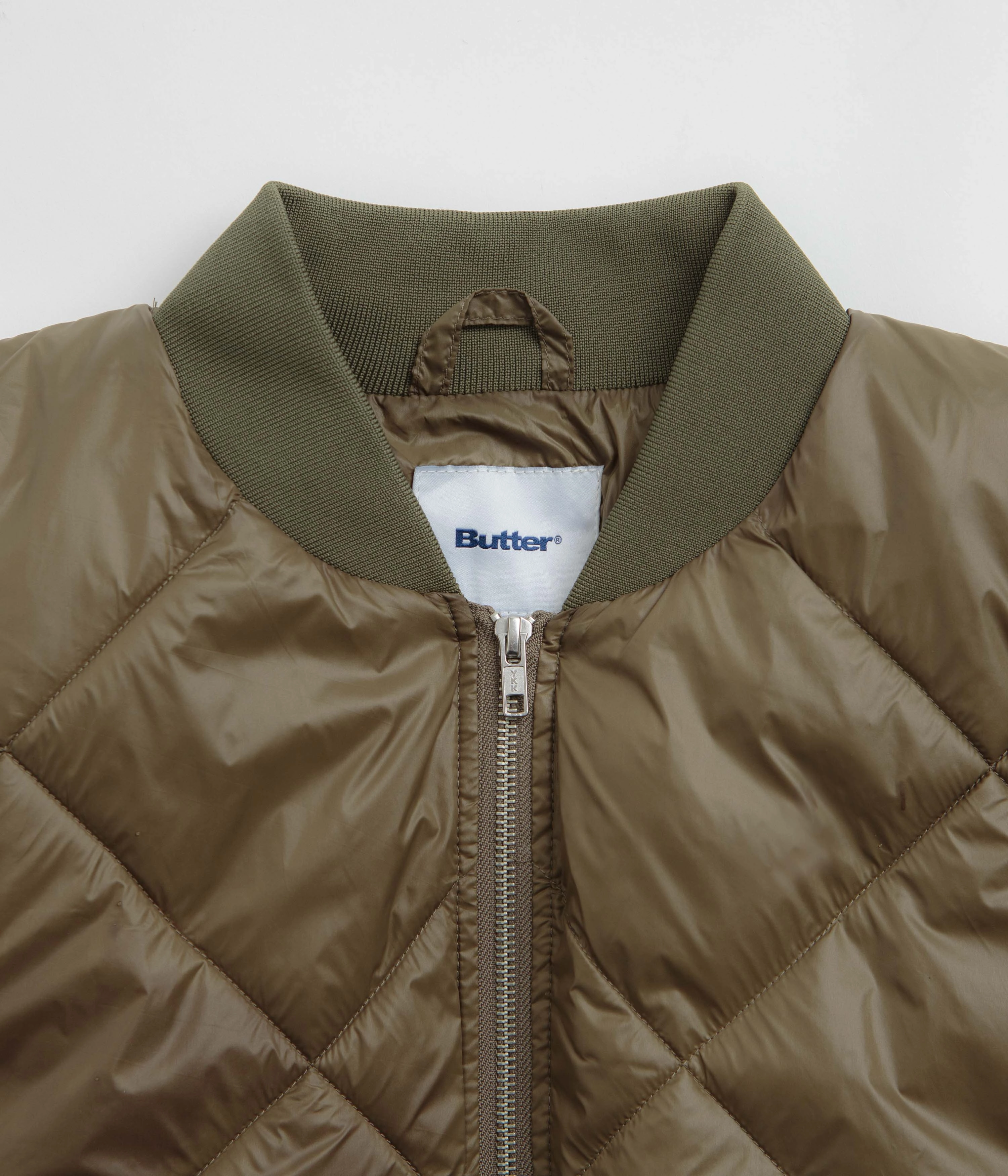 Butter Goods Temperature Bomber Jacket - Army Street Smart Bold Detail