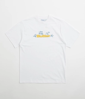 Butter Goods Tempo Logo T-Shirt - White hiking venue stretchability