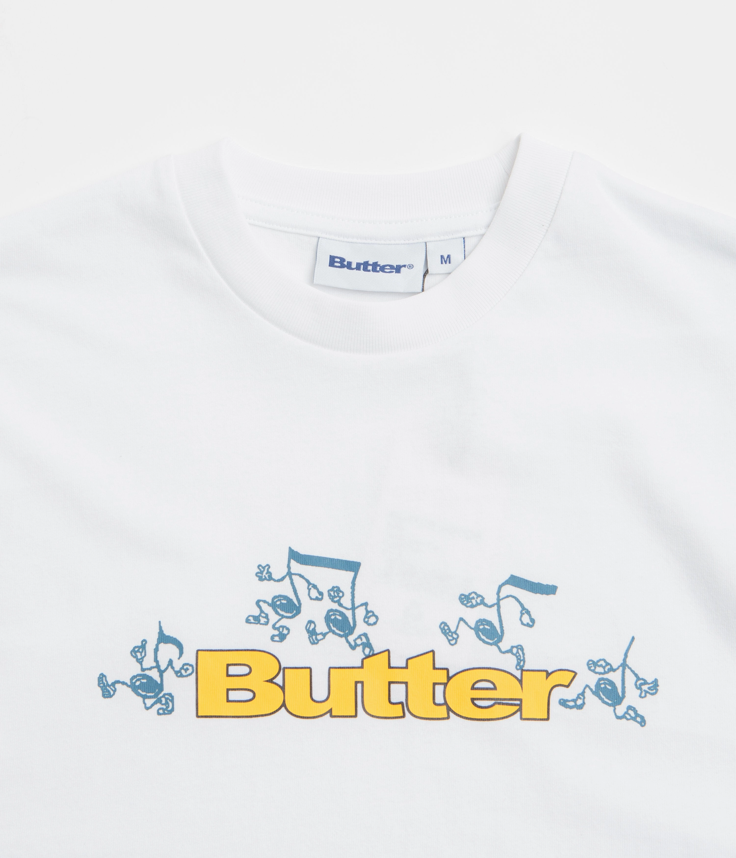 Butter Goods Tempo Logo T-Shirt - White stretchy fabric