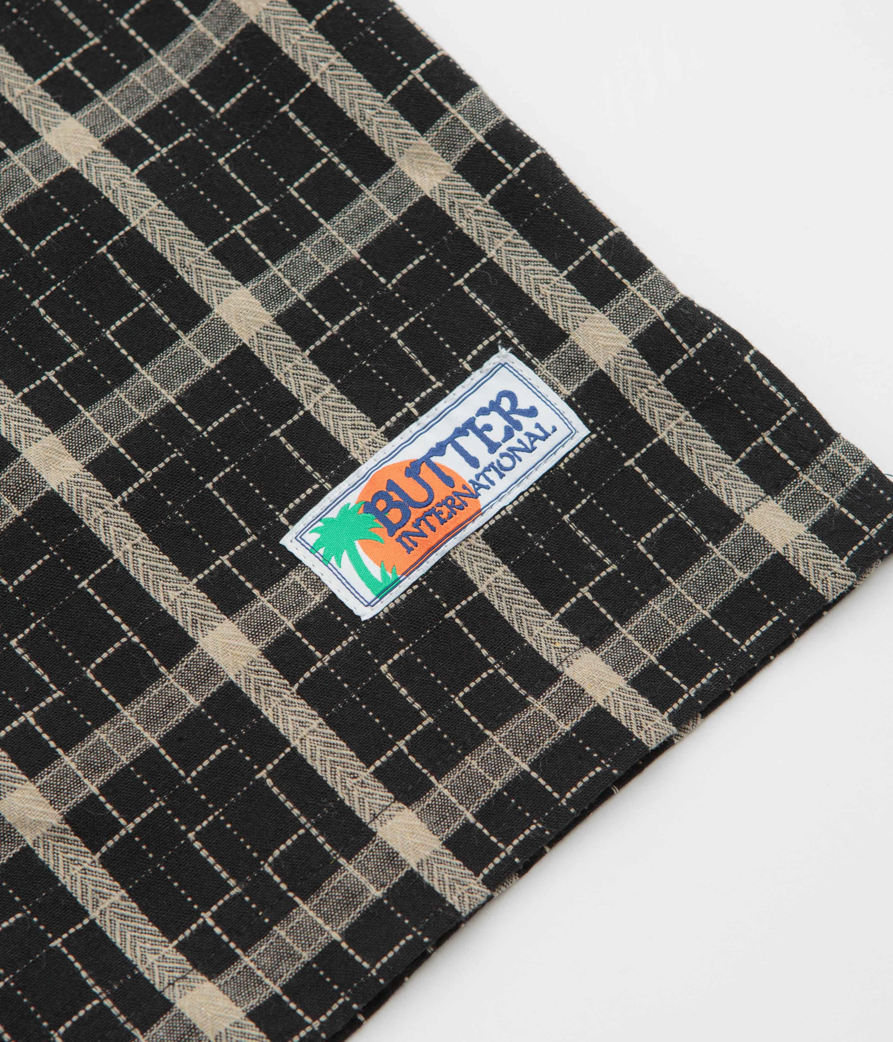 Odor Resistant Butter Goods Vacation Short Sleeve Shirt - Black