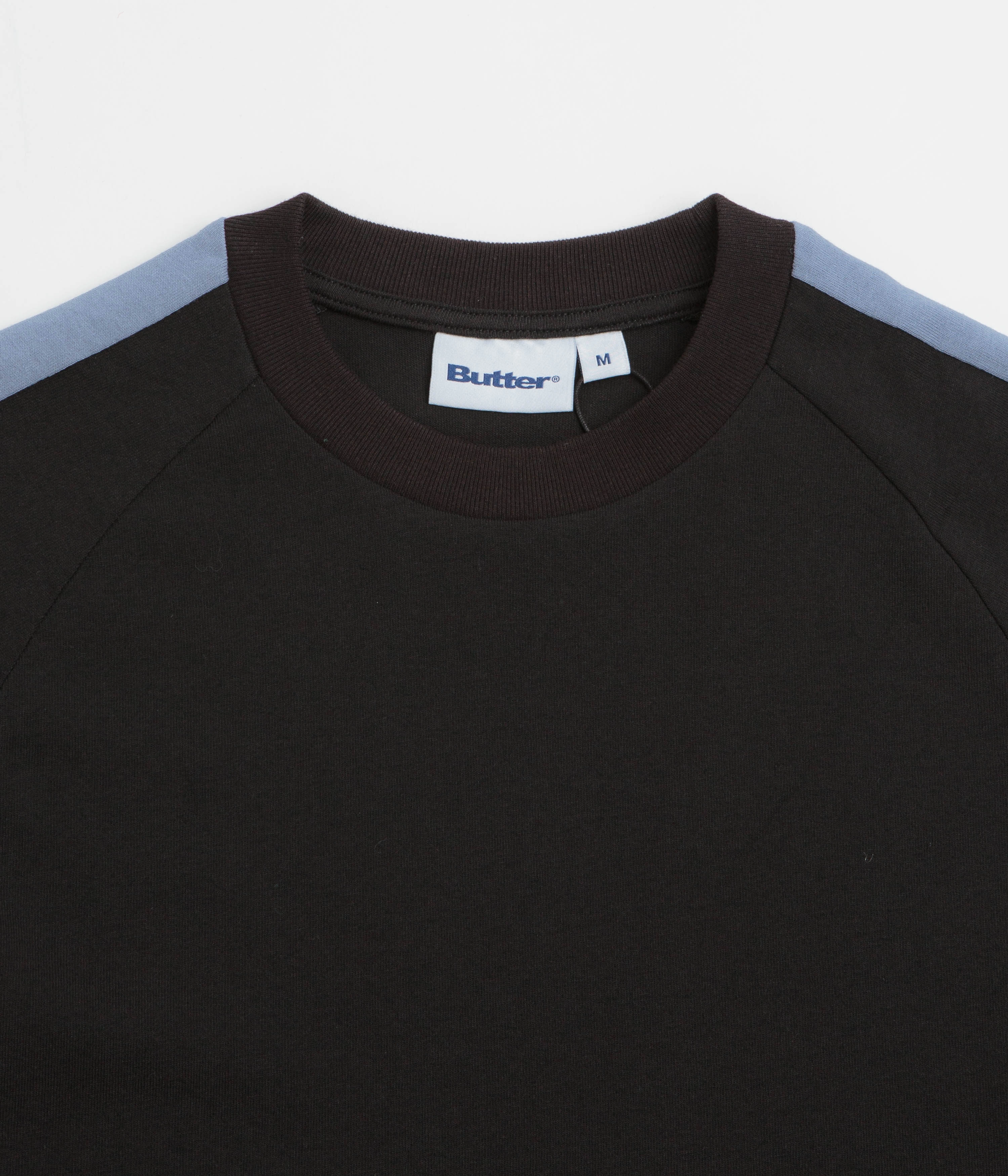 Mid Length camping clothes Butter Goods Worldwide Panelled T-Shirt - Black