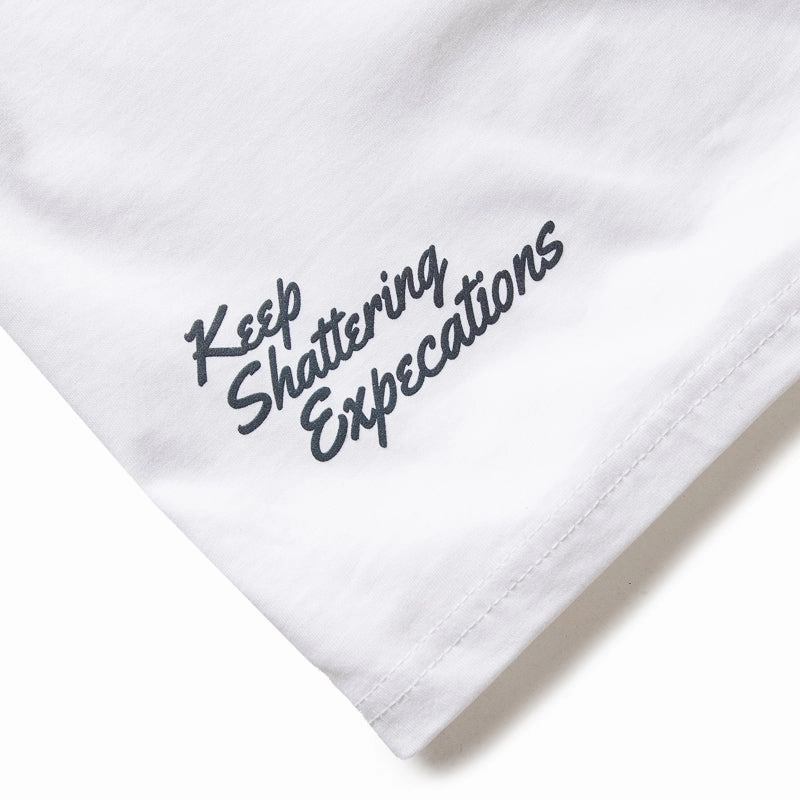 soccer event Washable material Eastside Golf Keep Shattering Expectations Tee - White