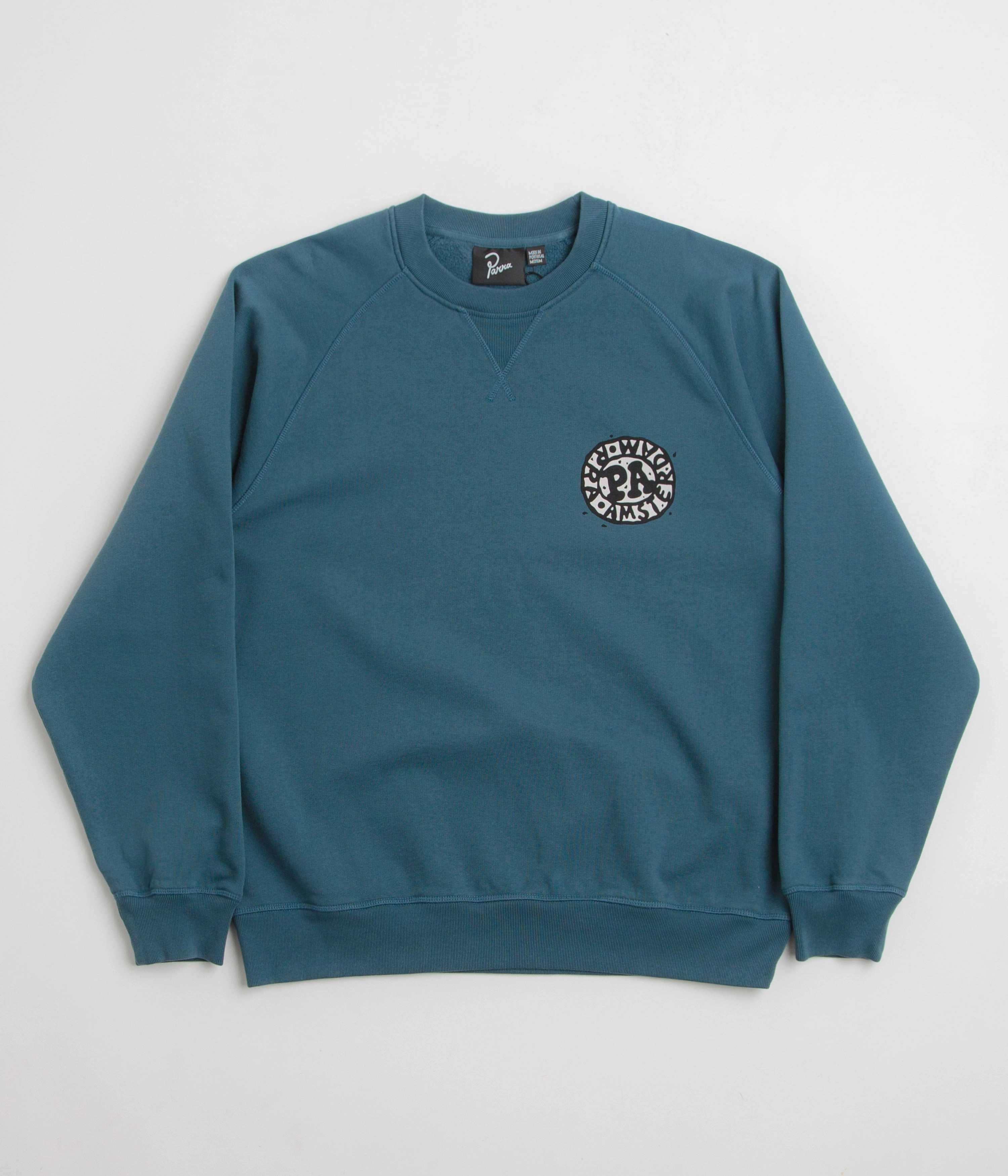 by Parra Amsterdammed Crewneck Sweatshirt - Washed Blue Easy to Carry