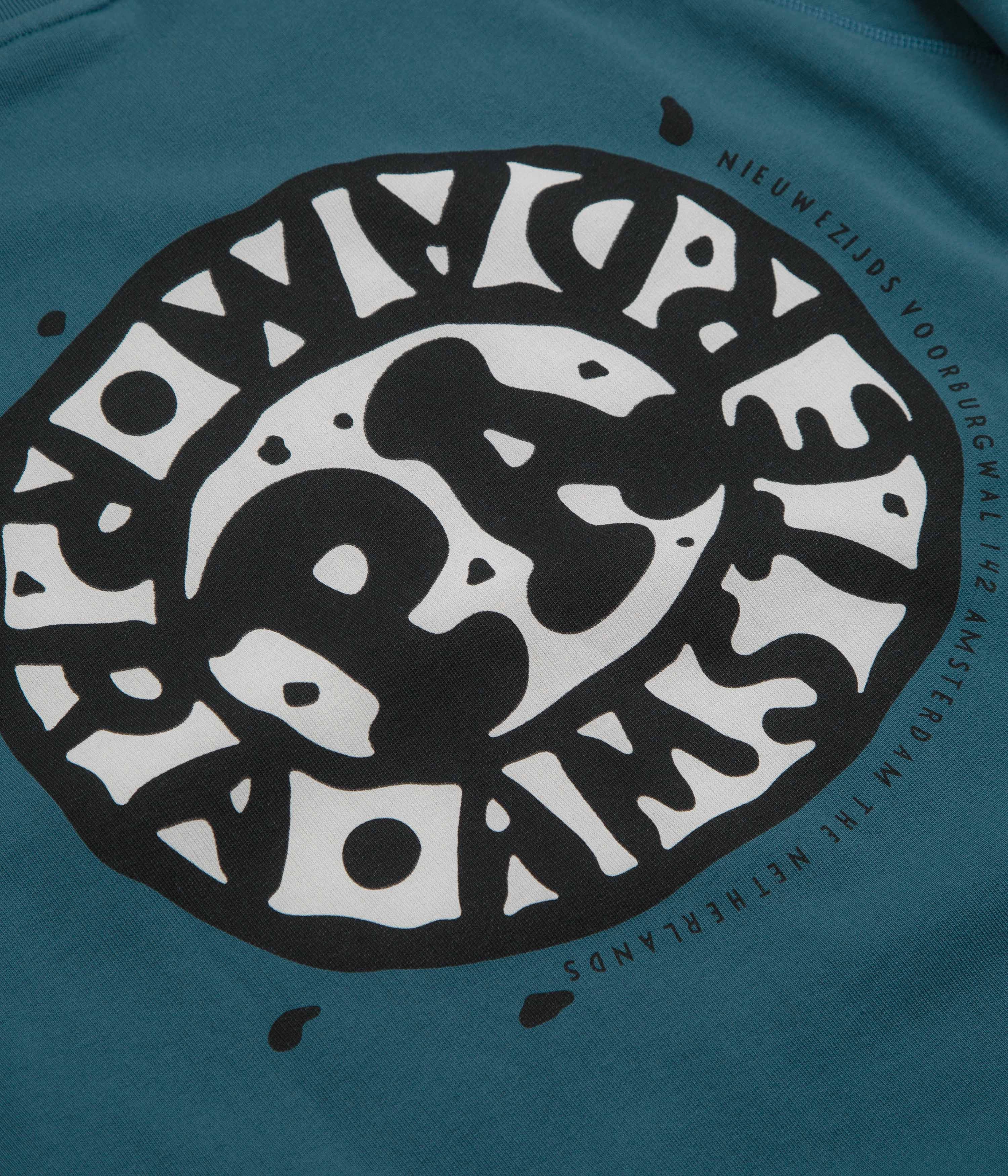 by Parra Amsterdammed Crewneck Sweatshirt - Washed Blue sequin