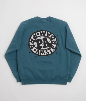by Parra Amsterdammed Crewneck Sweatshirt - Washed Blue Easy Wear Comfortable Fashion