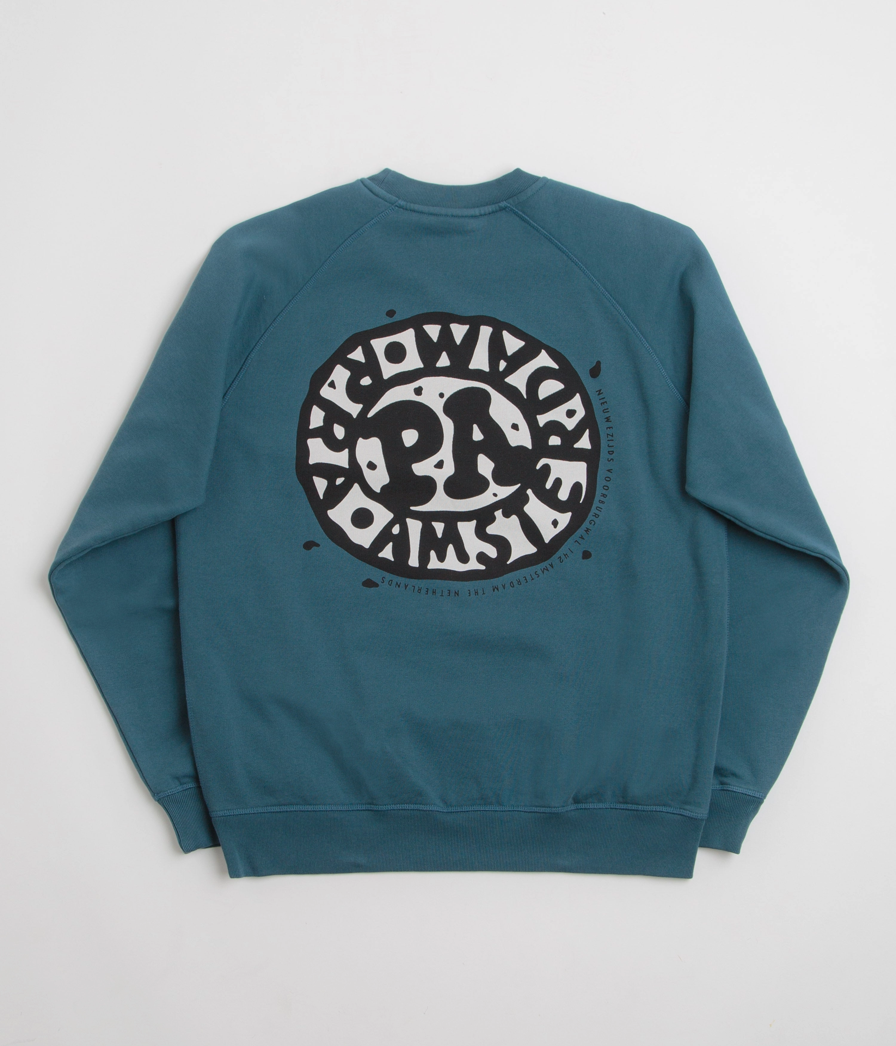 by Parra Amsterdammed Crewneck Sweatshirt - Washed Blue Easy Wear Comfortable Fashion