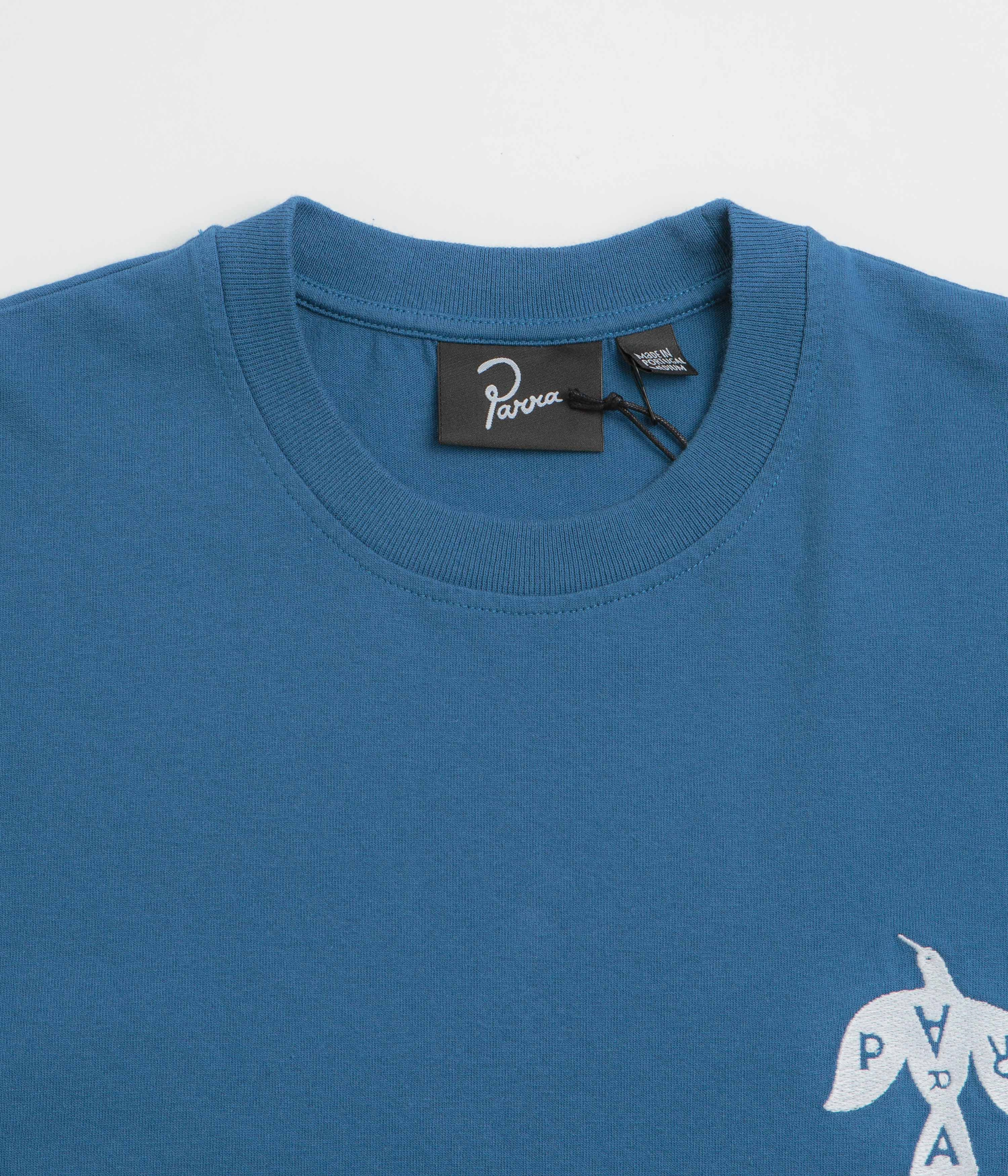 office scene by Parra Crow Logo T-Shirt - Blue