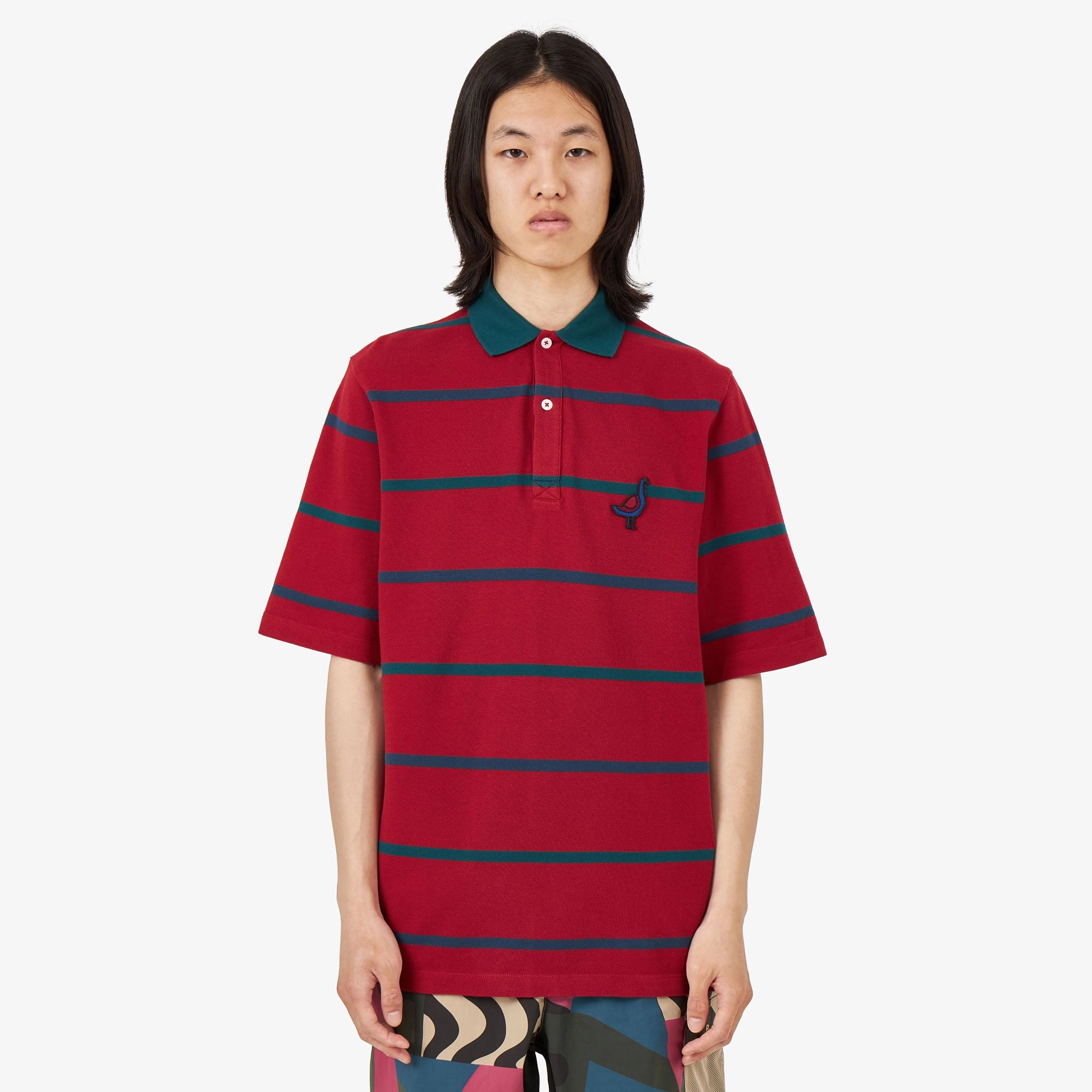 by Parra Fancy Goose Polo Shirt / Red Soft Material