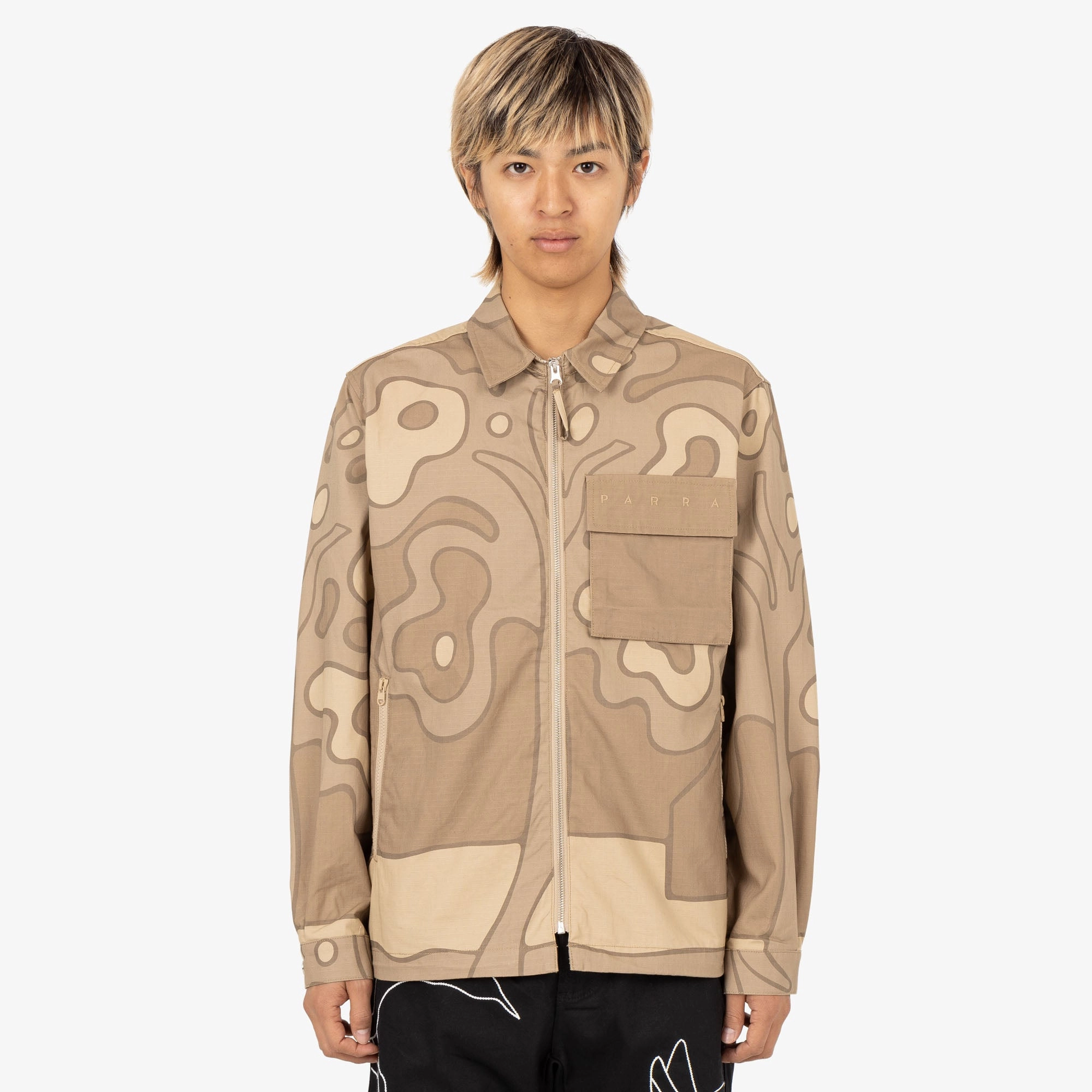 by Parra Fruit Tree Camo Shirt / Tan Party Ready Minimalist Style