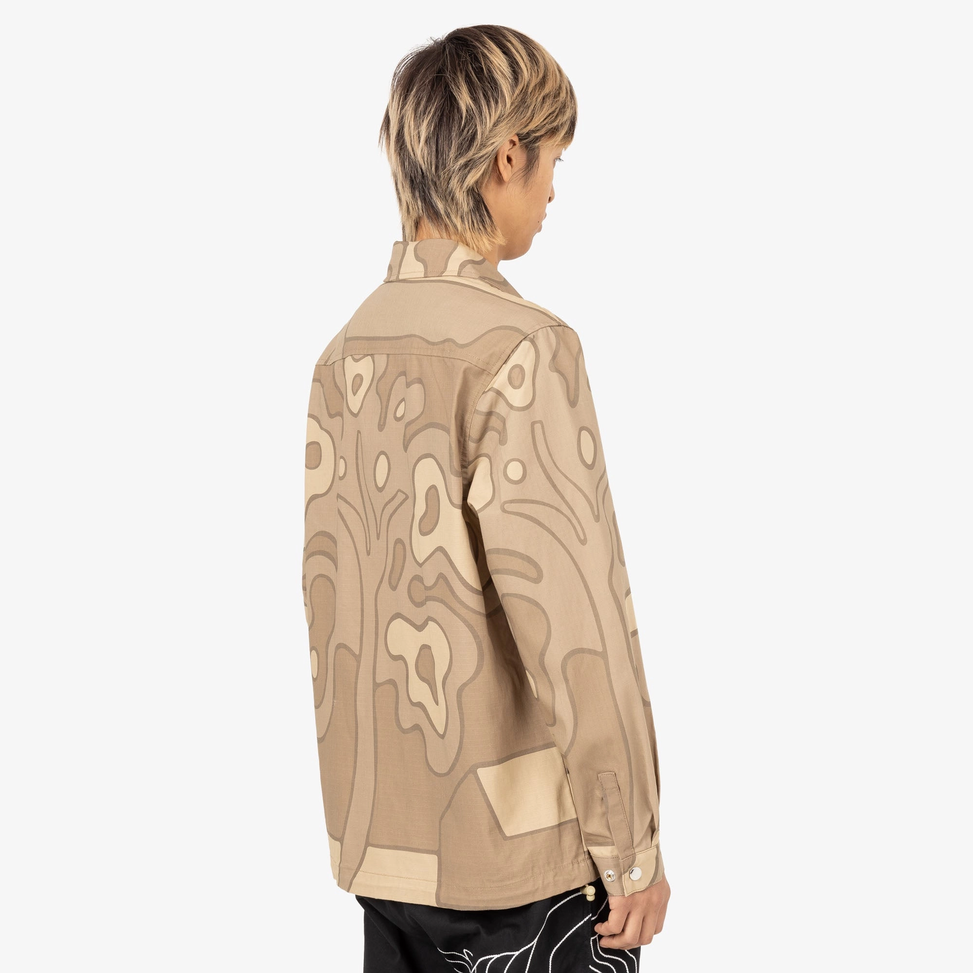 by Parra Fruit Tree Camo Shirt / Tan Minimalist Design