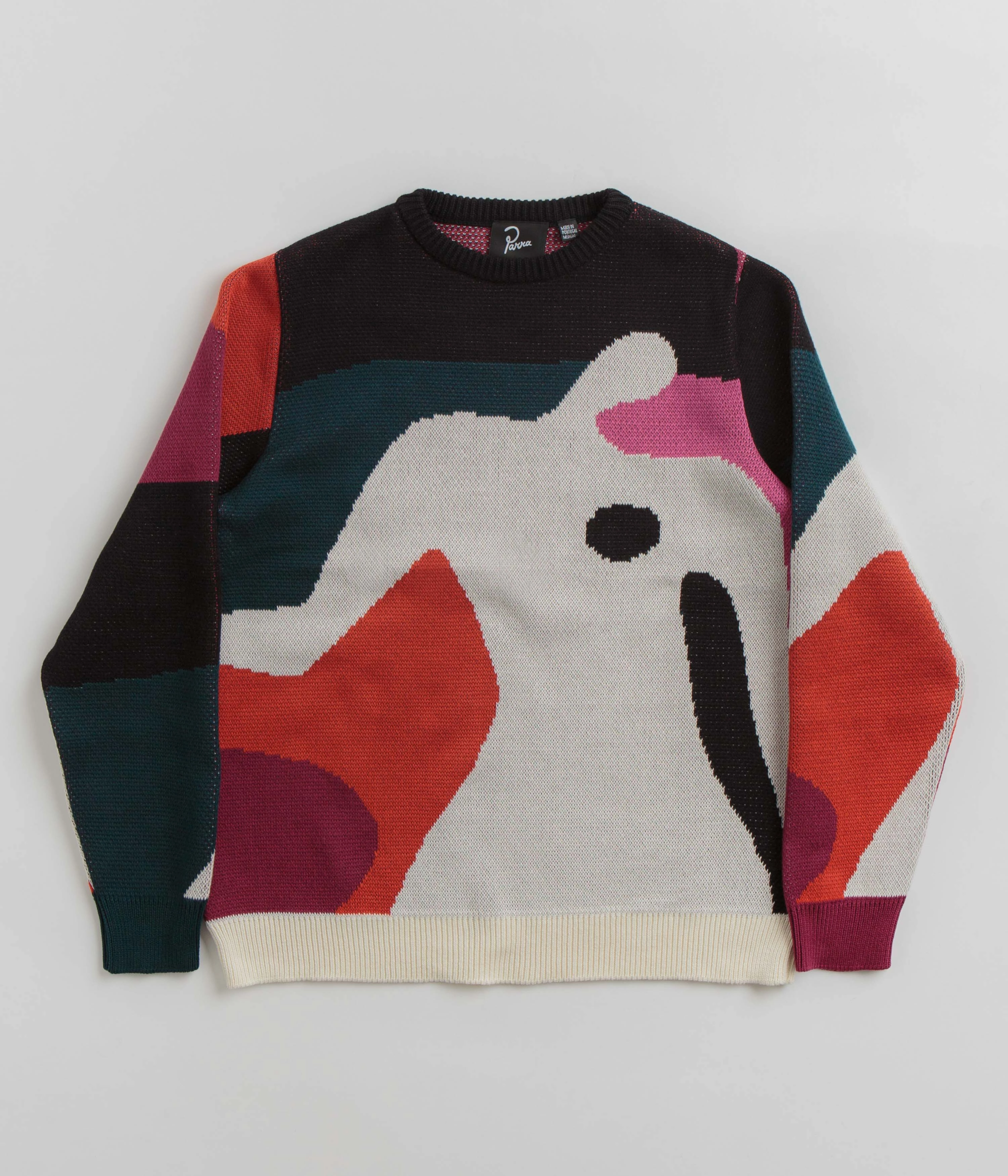 jersey good for yoga by Parra Grand Ghost Caves Knitted Sweatshirt - Multi