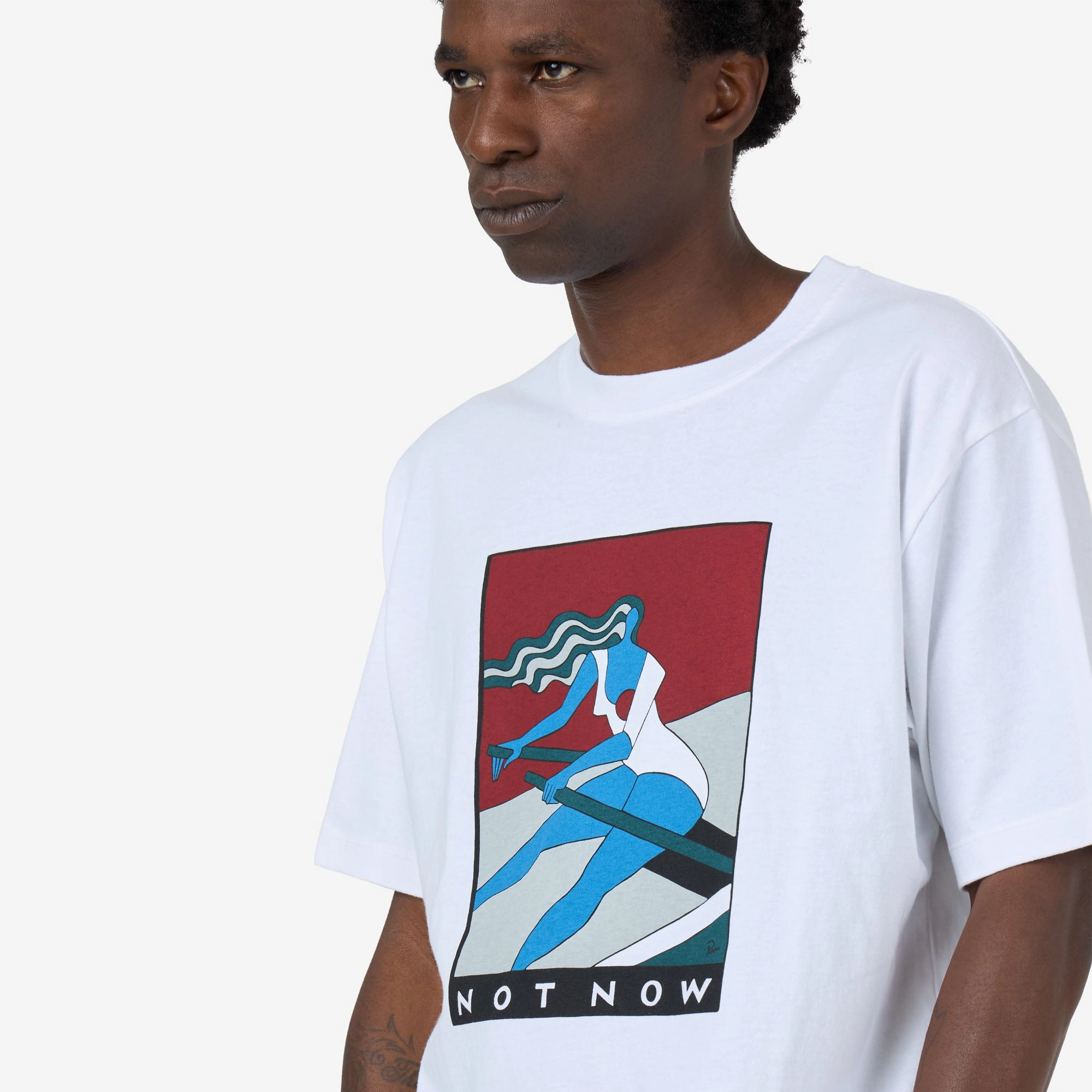 by Parra Into Nowhere T-Shirt White tank top