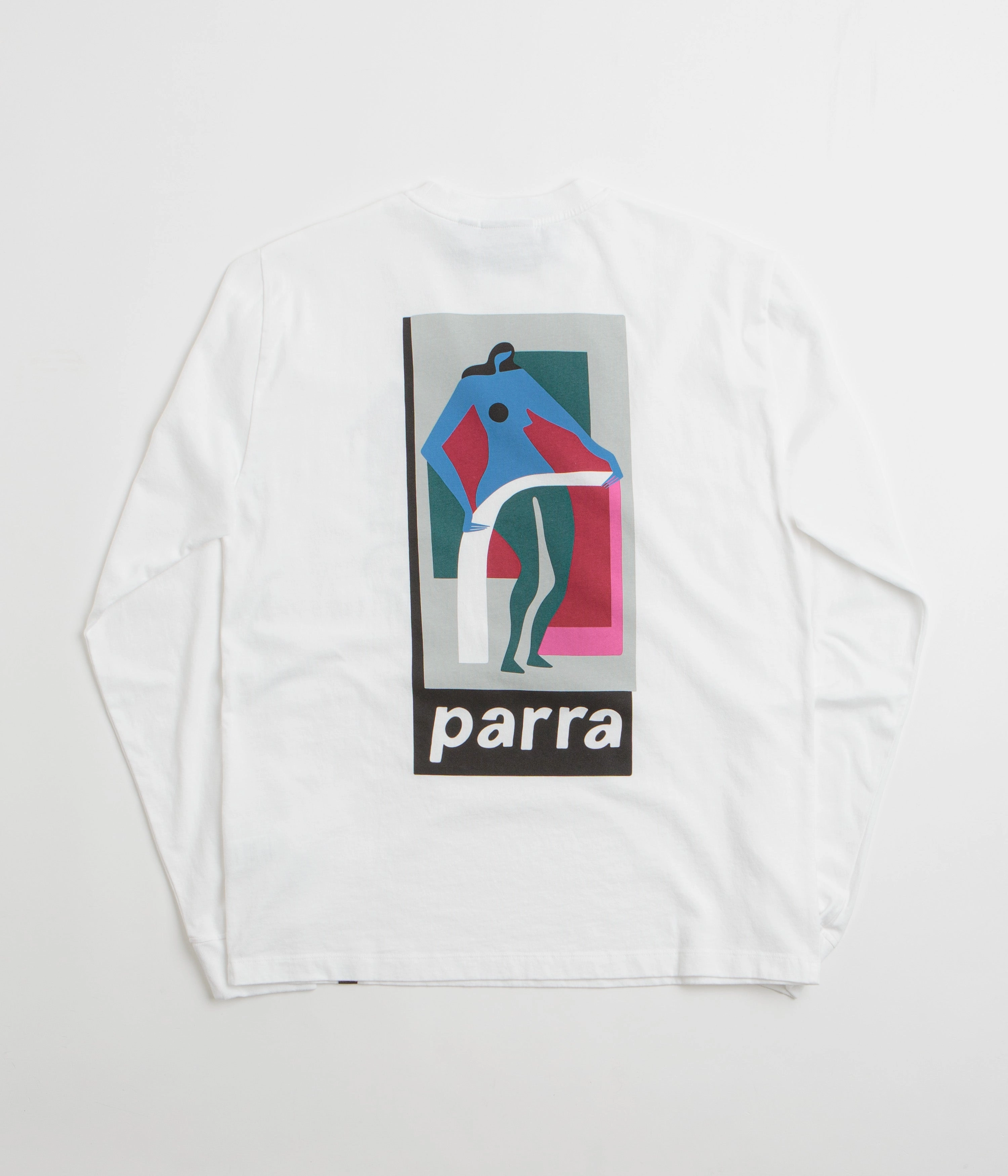 Preppy Style by Parra Lowering The Bar Long Sleeve T-Shirt - White