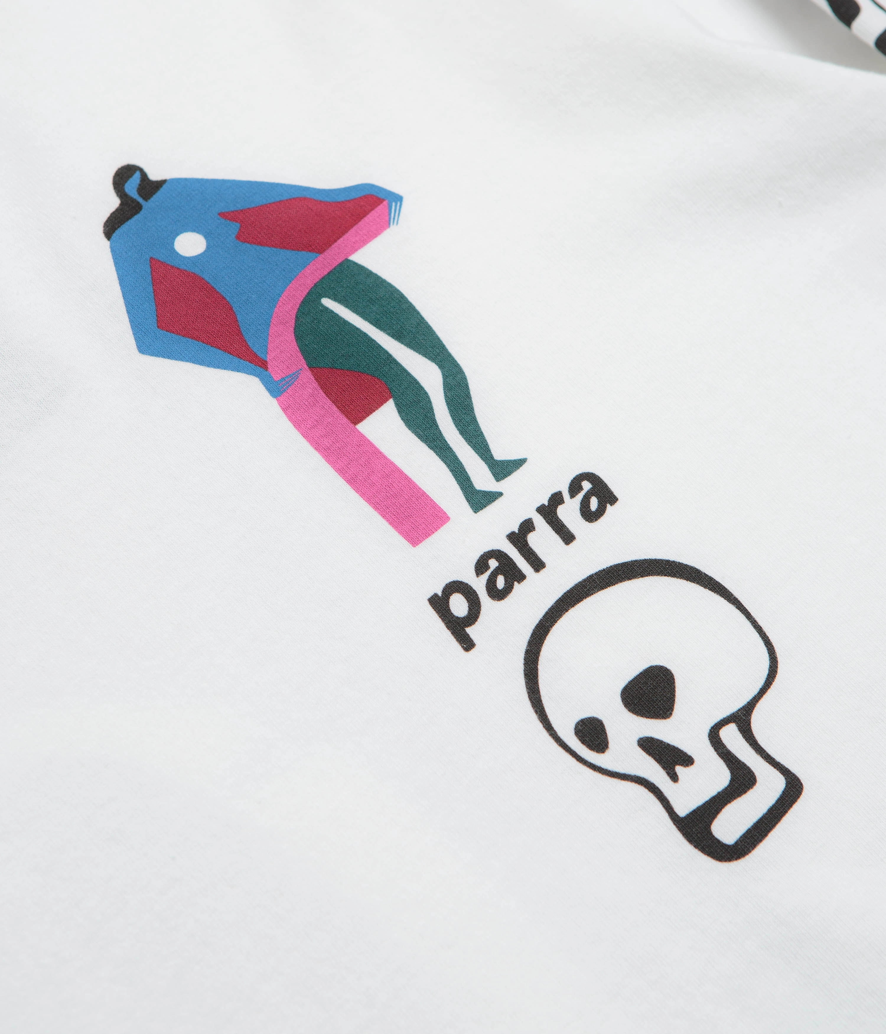 metallic hem by Parra Lowering The Bar Long Sleeve T-Shirt - White