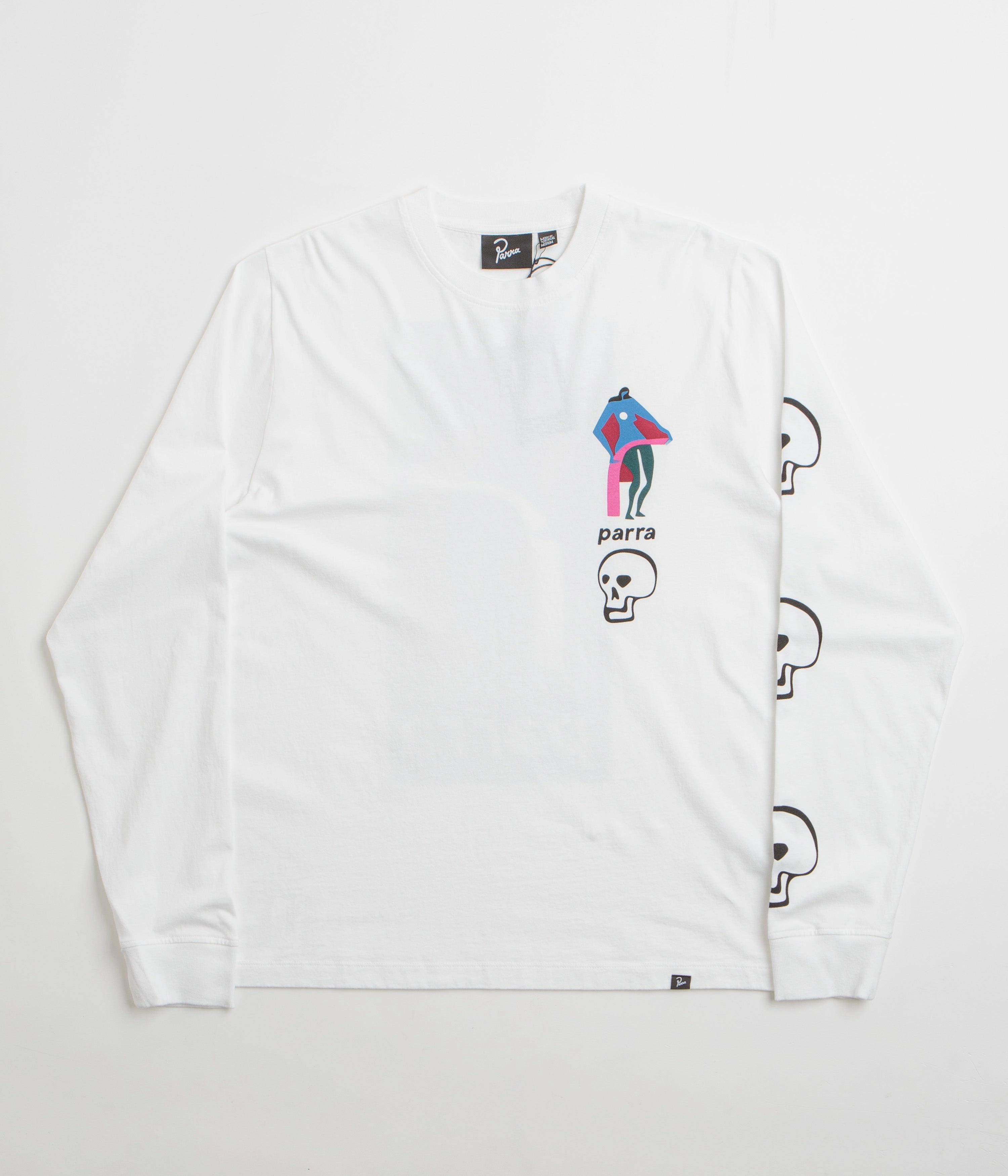 by Parra Lowering The Bar Long Sleeve T-Shirt - White Wrinkle-Resistant