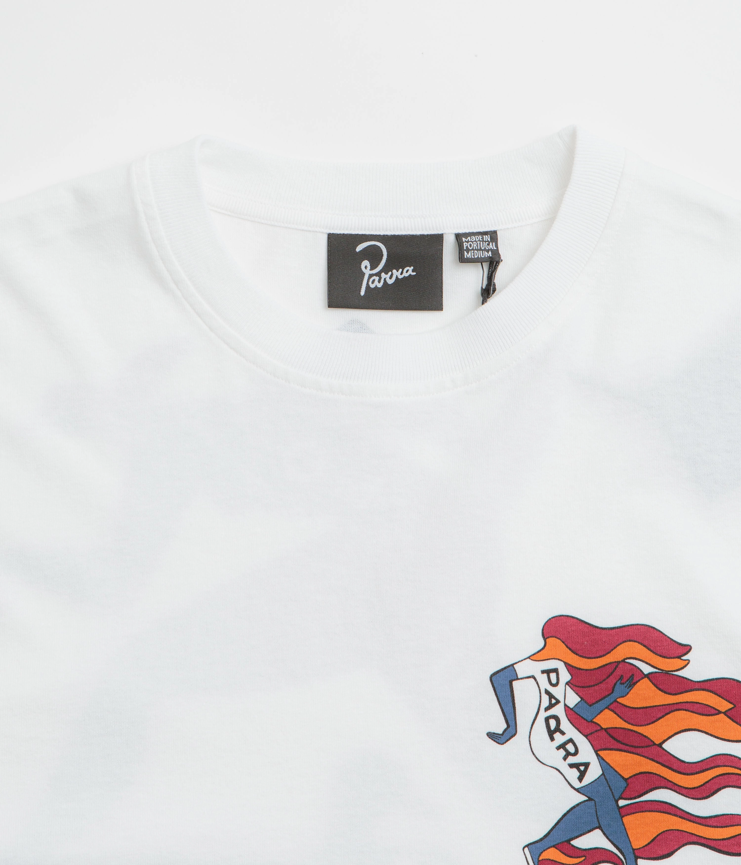 polo shirt by Parra Not Finished Long Sleeve T-Shirt - White