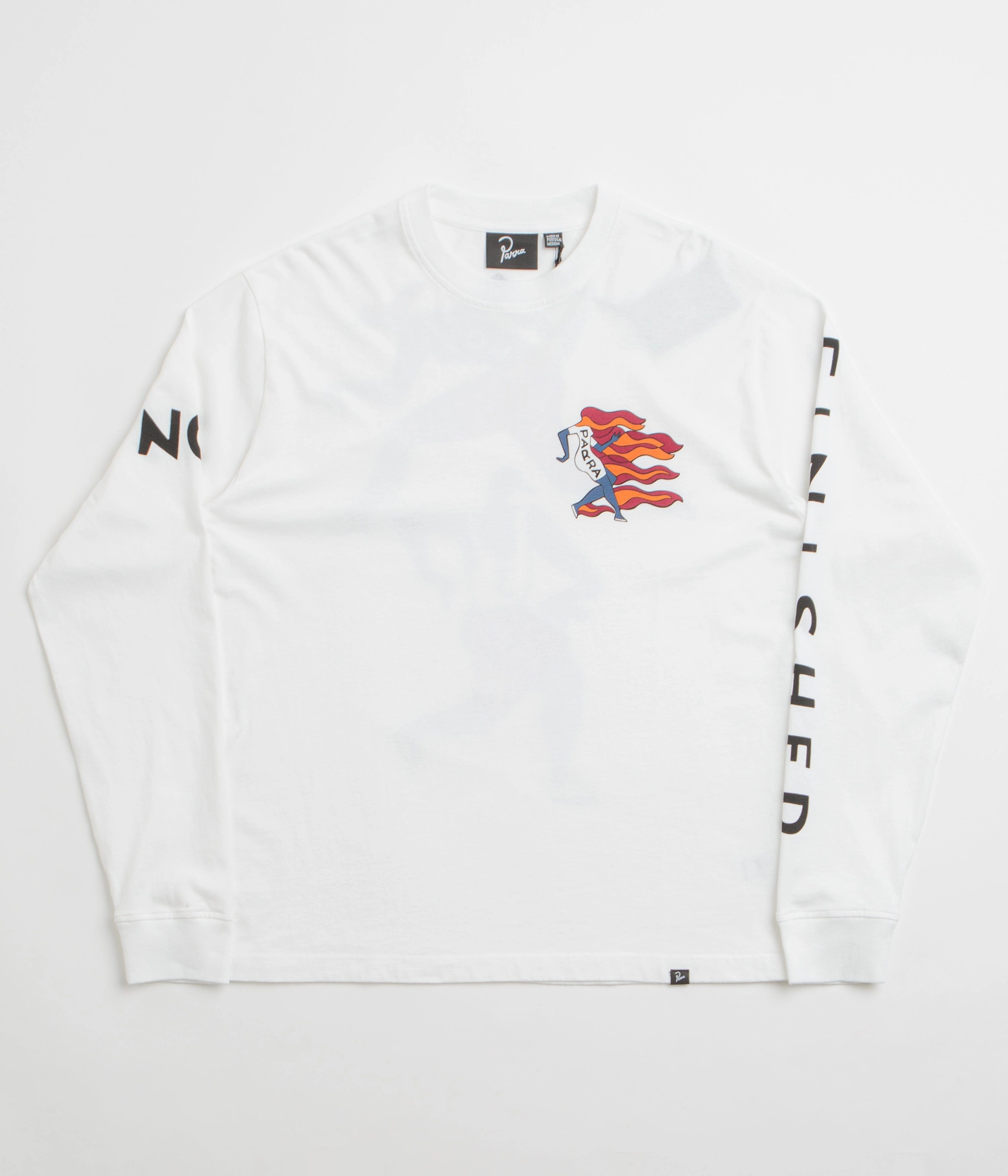 by Parra Not Finished Long Sleeve T-Shirt - White winter season fall season