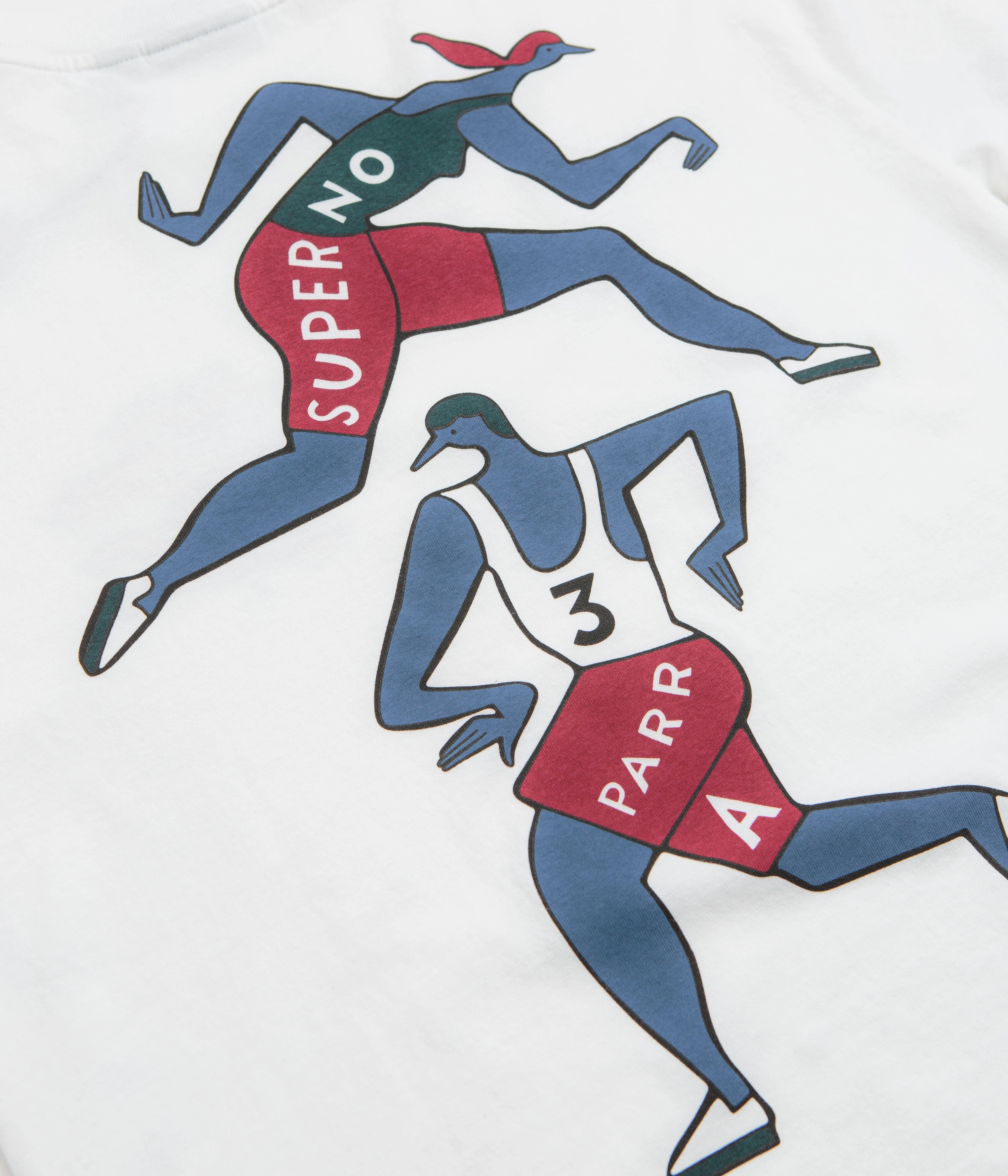 by Parra Not Finished Long Sleeve T-Shirt - White Functional wide hem