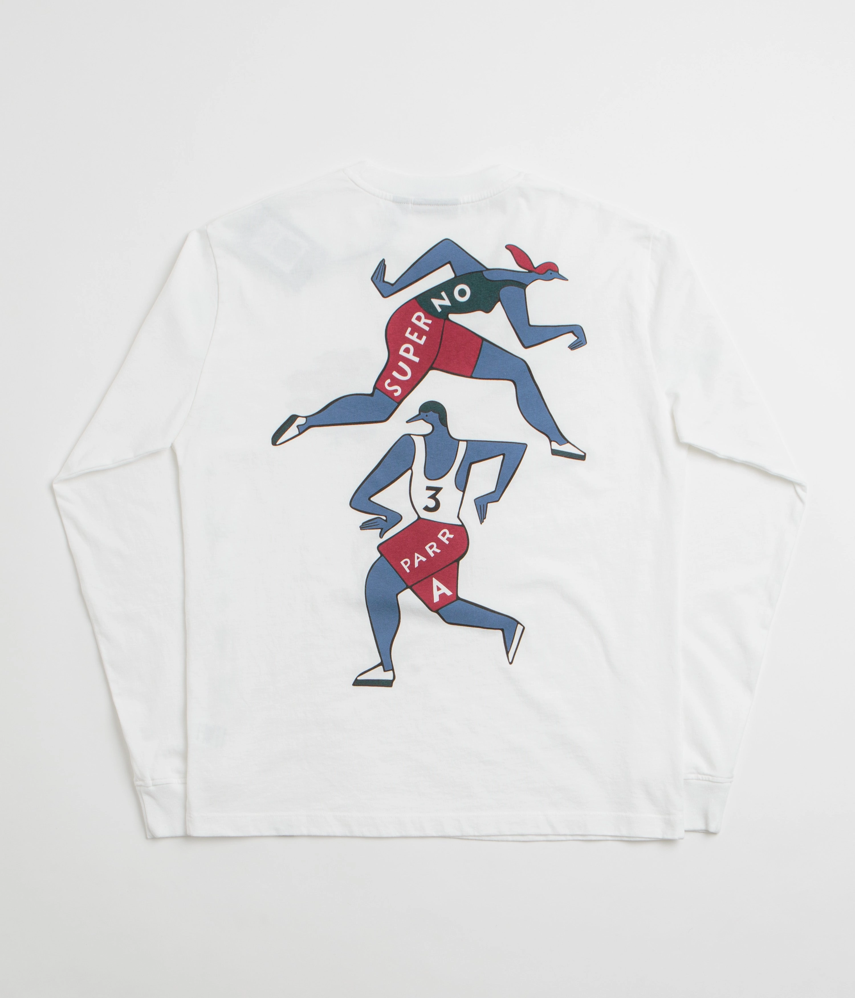 by Parra Not Finished Long Sleeve T-Shirt - White Tiered hem
