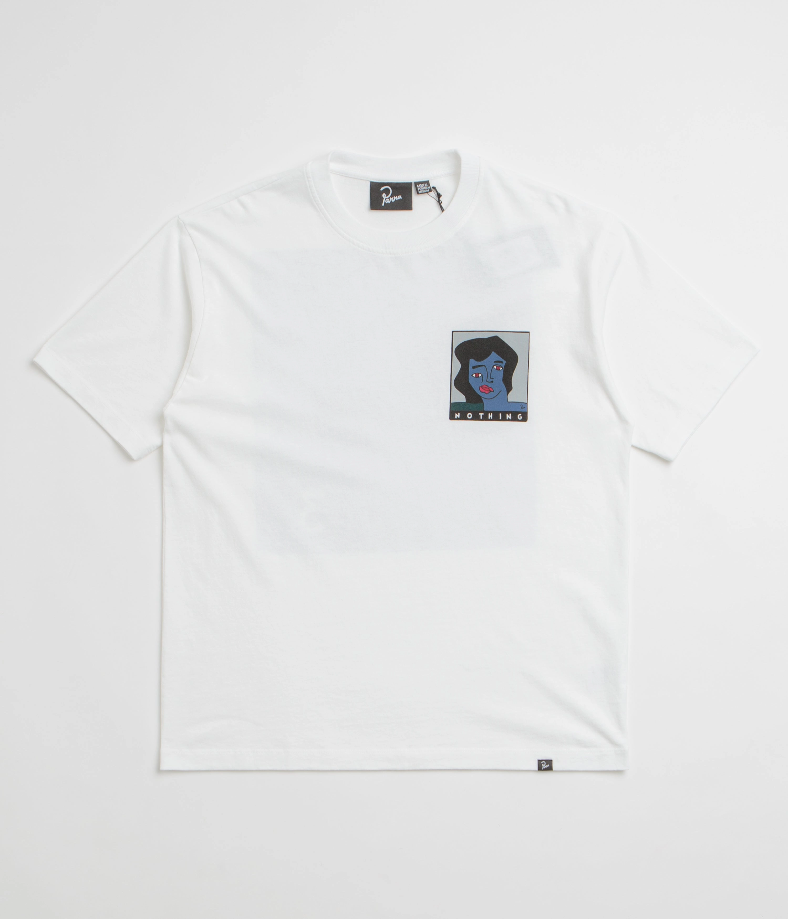 cycling outfit by Parra Nothing Please T-Shirt - White