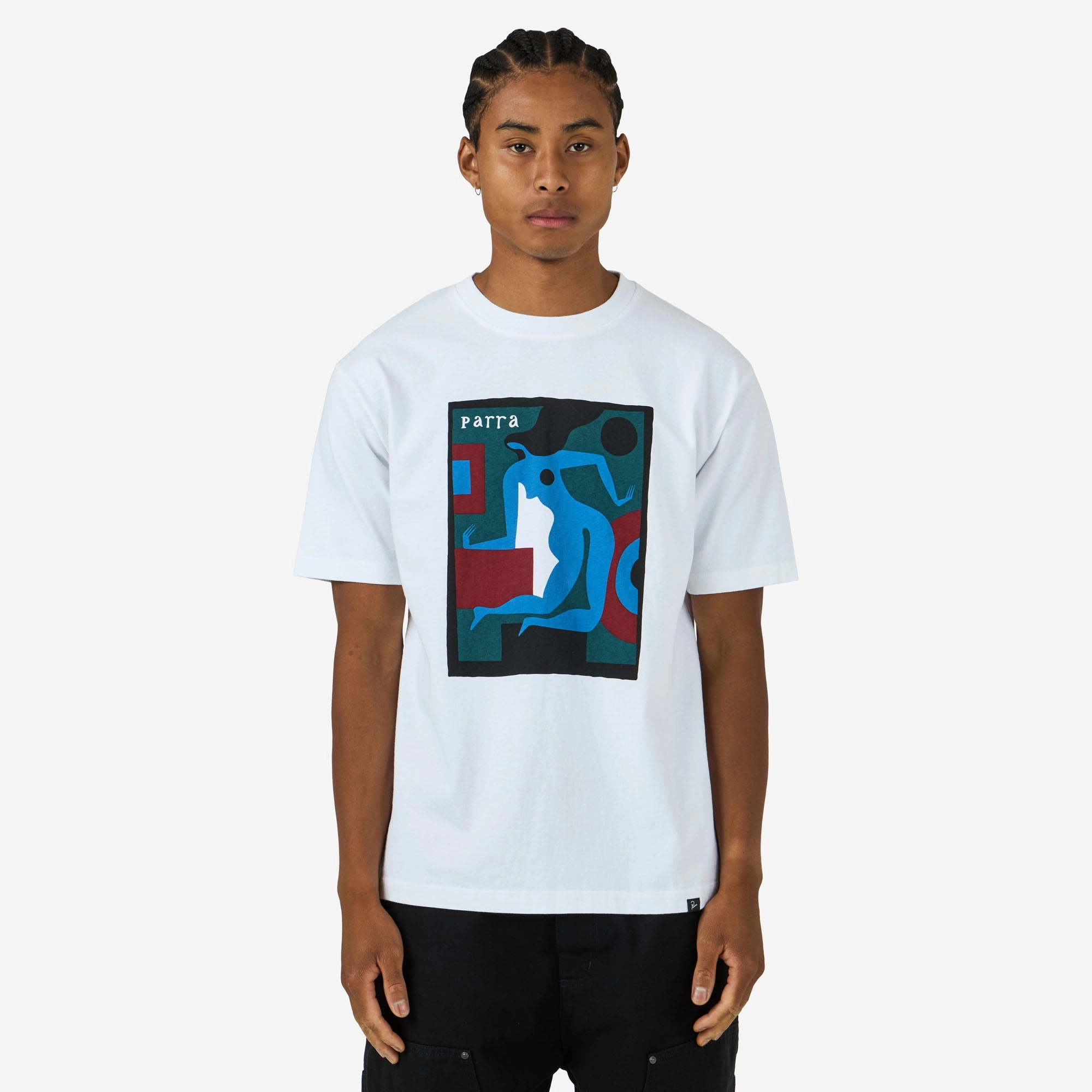 by Parra Room Fever T-Shirt White short size Recycled Polyester Blend