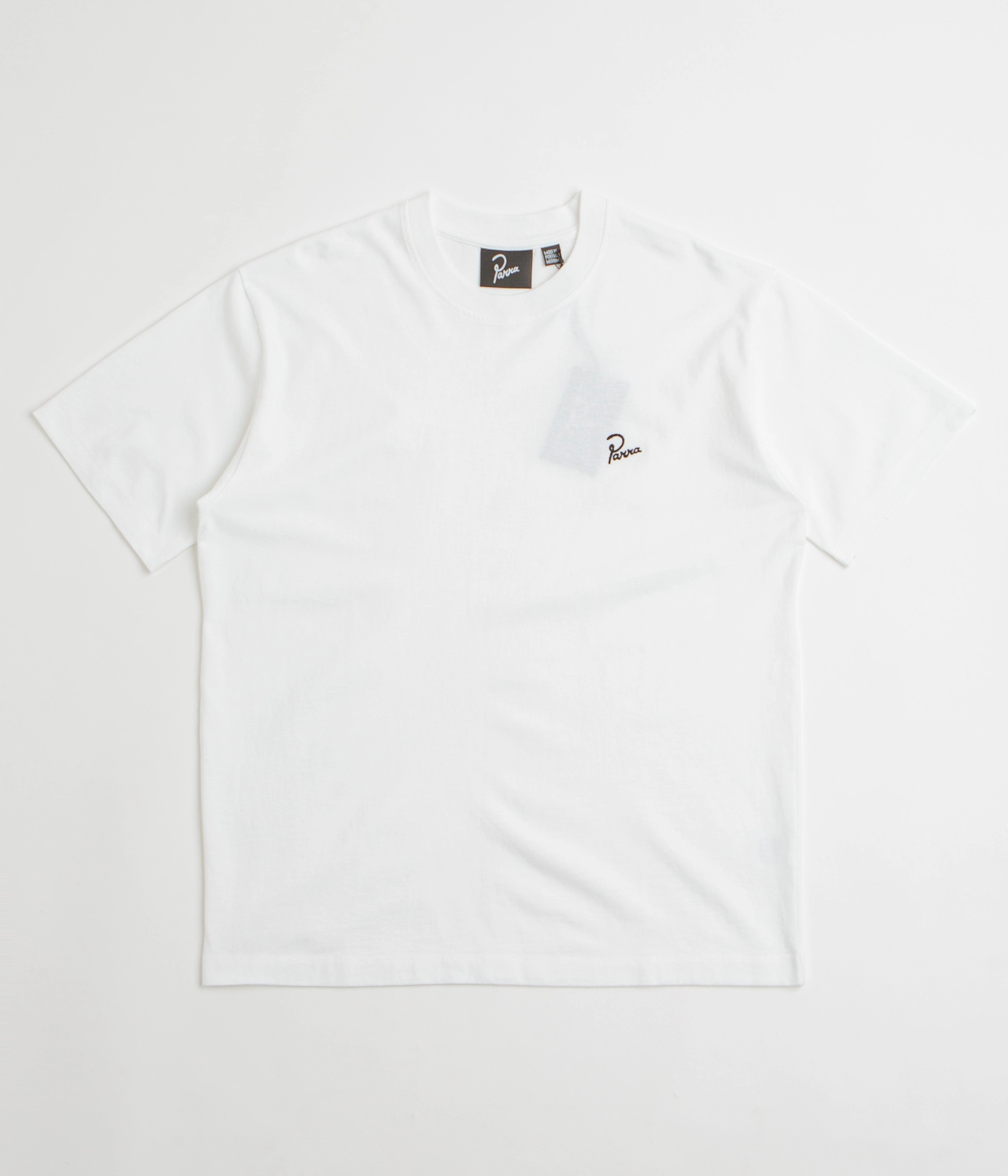 Eco Friendly Dye Process Collar design by Parra Signature T-Shirt - White