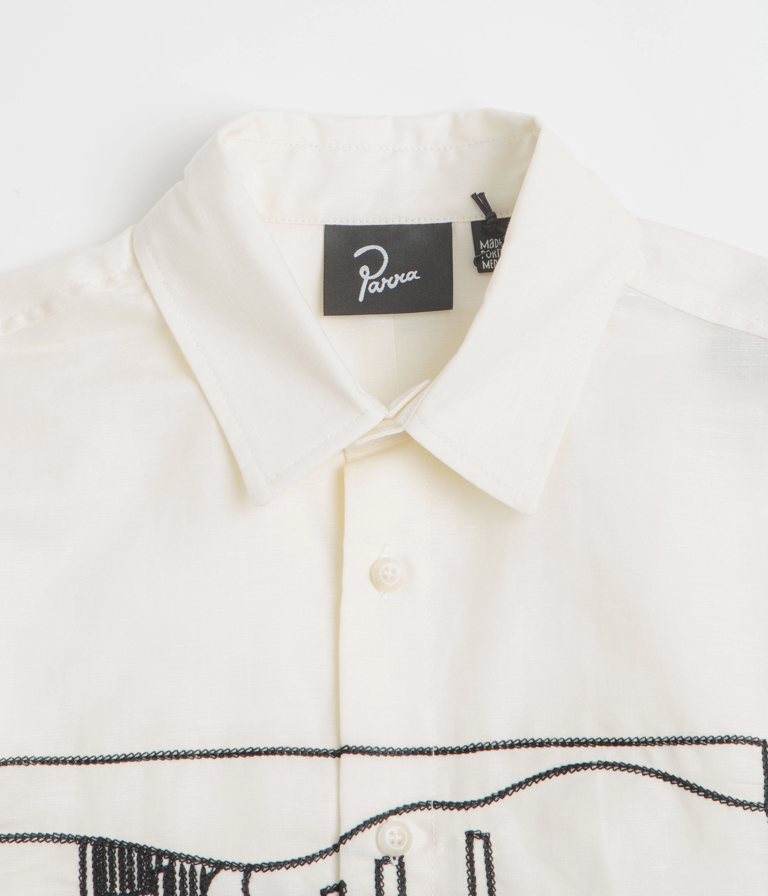 by Parra The Dunes Short Sleeve Shirt - Off White youth trend Smooth Seam Finish