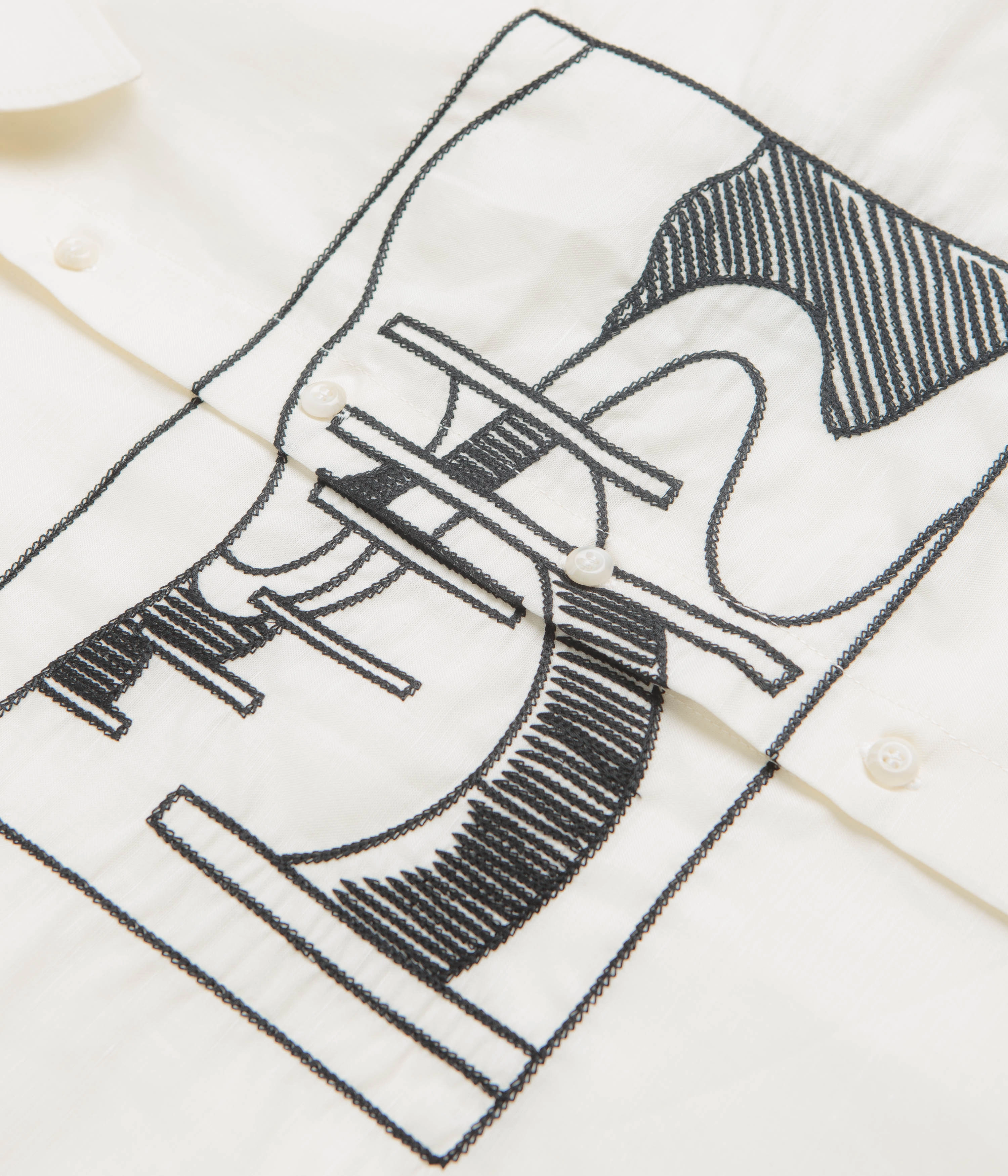 Hiking Gear Anti Pilling Finish by Parra The Dunes Short Sleeve Shirt - Off White