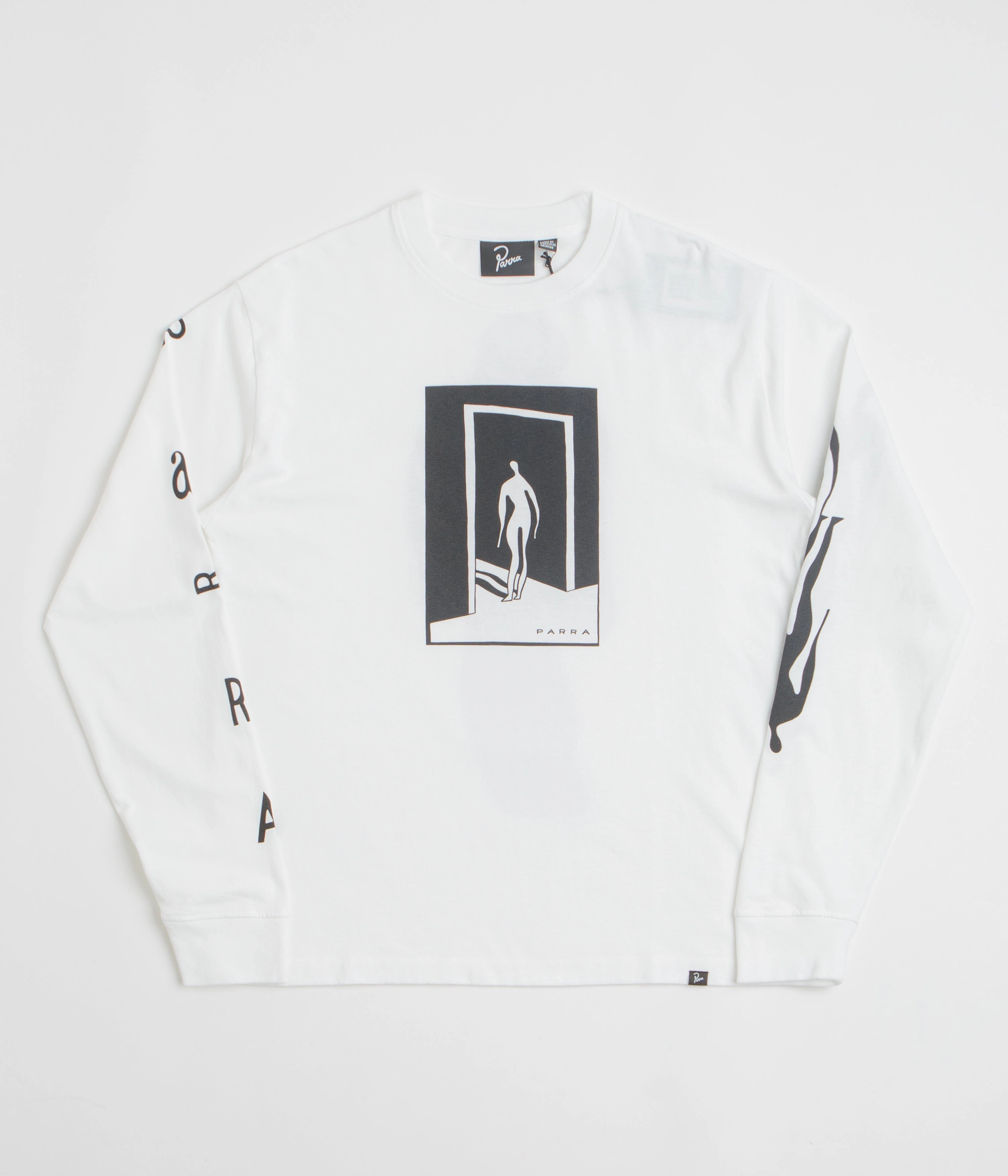 by Parra The Hotel Long Sleeve T-Shirt - White wide-leg pants silhouette