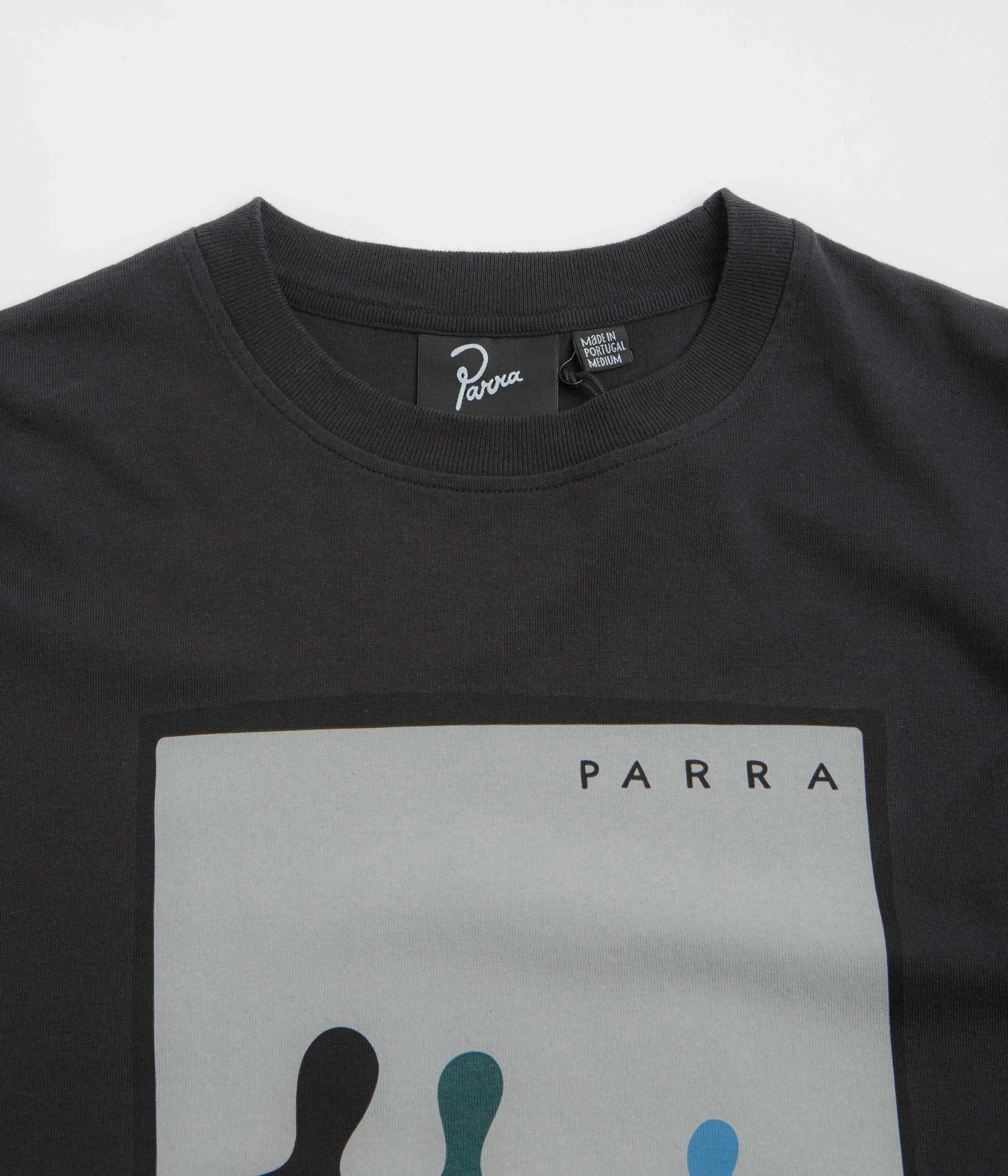 by Parra The Visitors Long Sleeve T-Shirt - Black cardigan silhouette