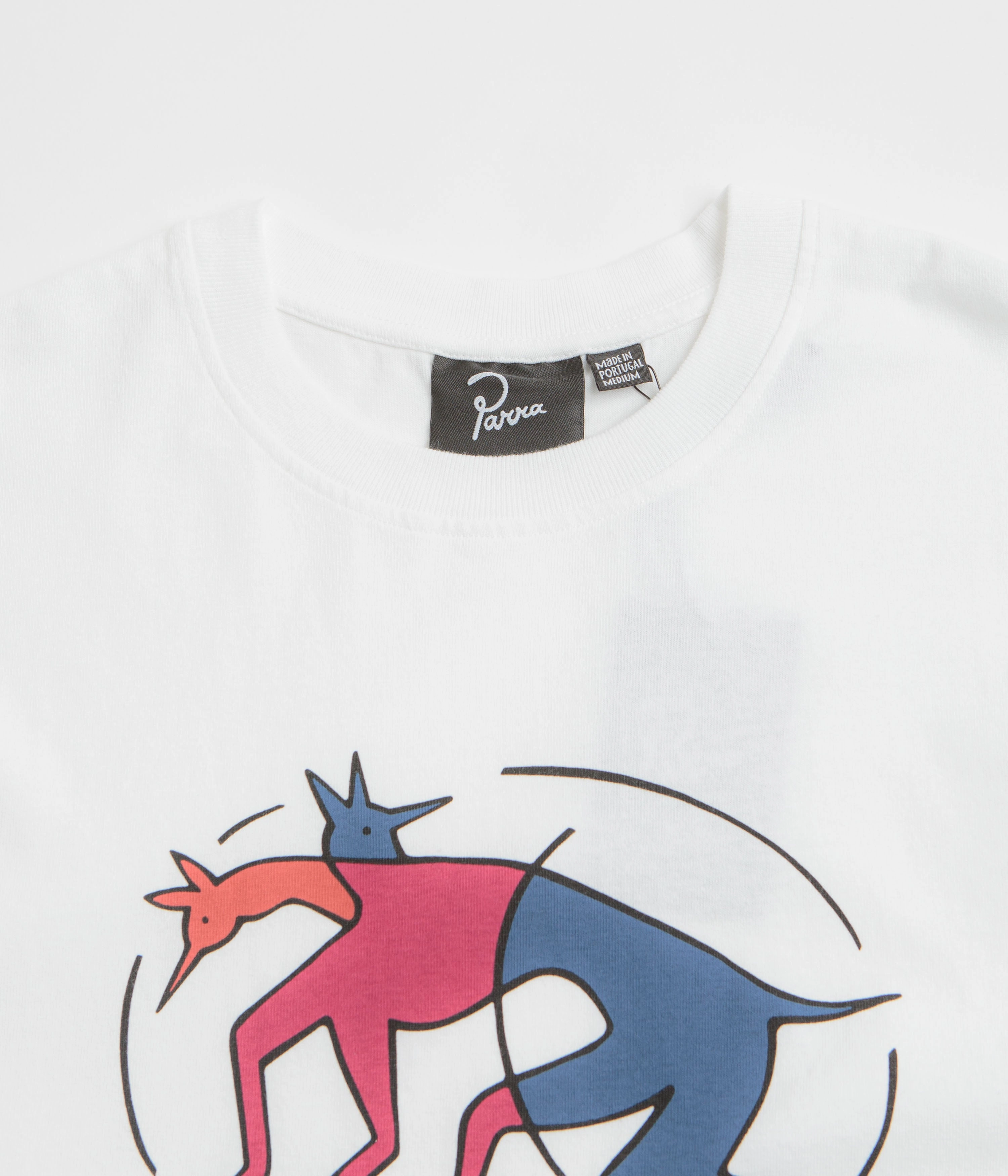 by Parra The Zoomies T-Shirt - White Casual Minimalist Design