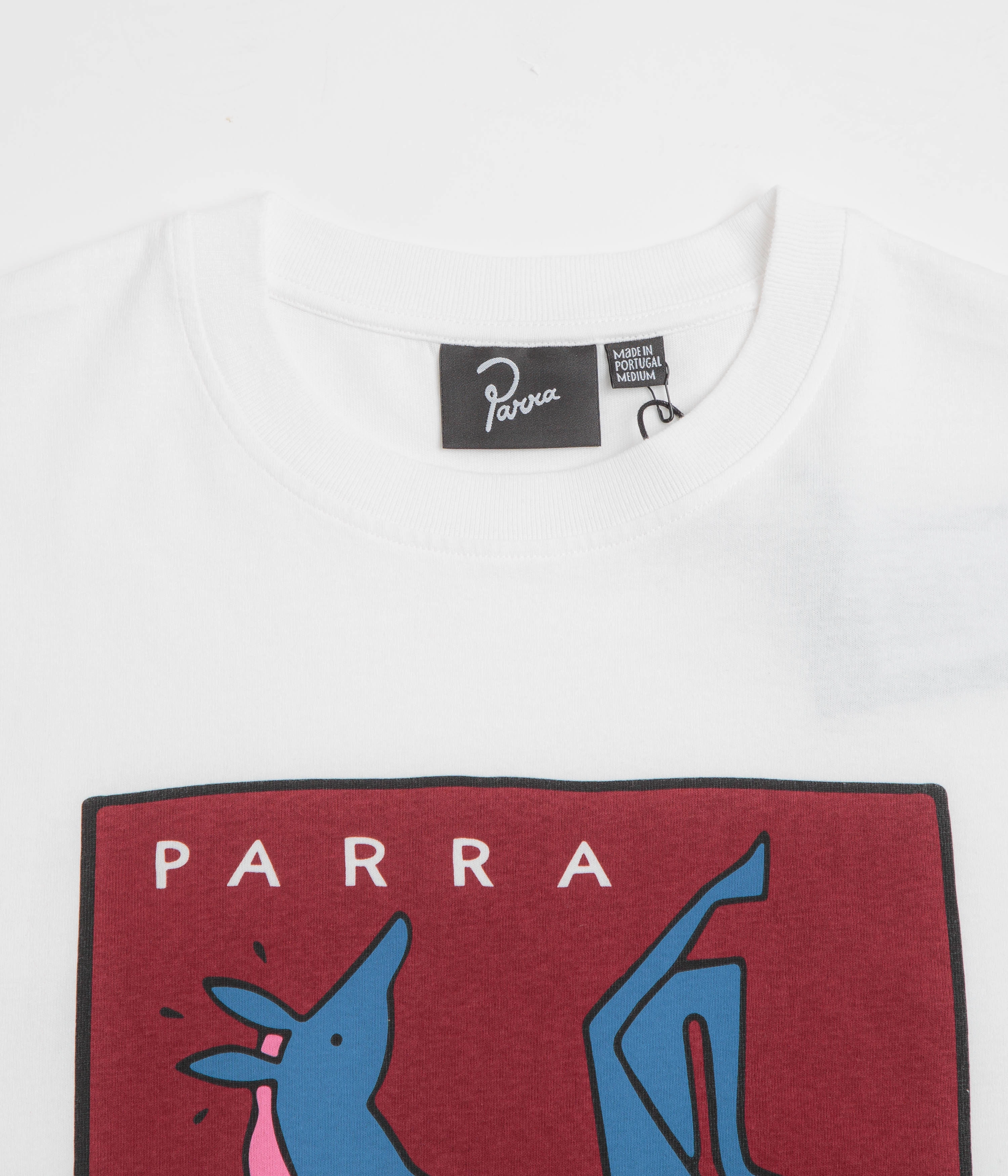by Parra Vertical Horse T-Shirt - White Preppy Style