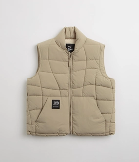 Floss by Parra Waved Alien Puffer Vest - Tan