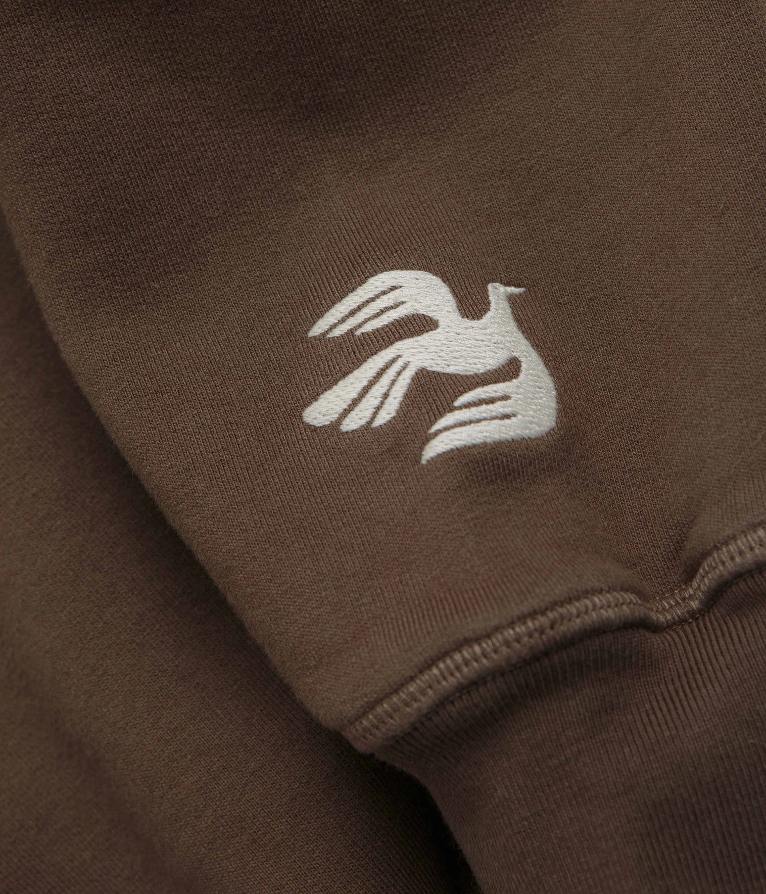 by Parra Weird Trad Logo Crewneck Sweatshirt - Brown Snug Fit Convenient