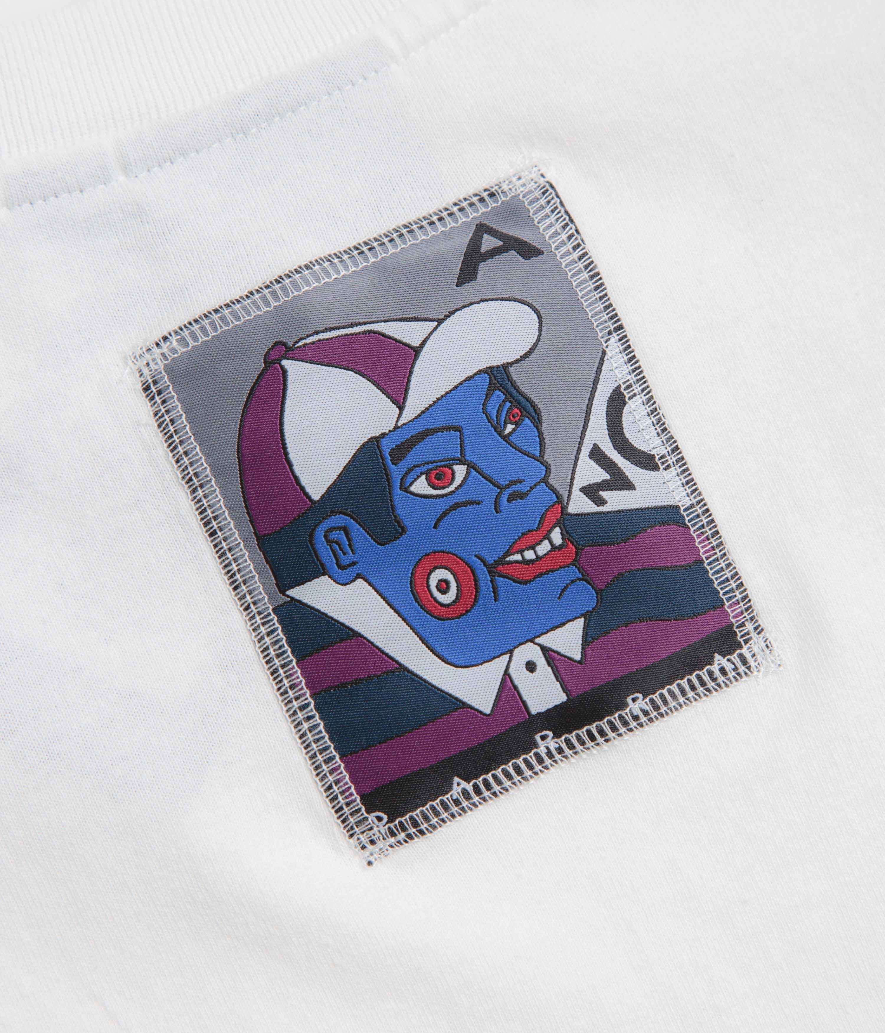 by Parra Your Face Long Sleeve T-Shirt - White High-waisted