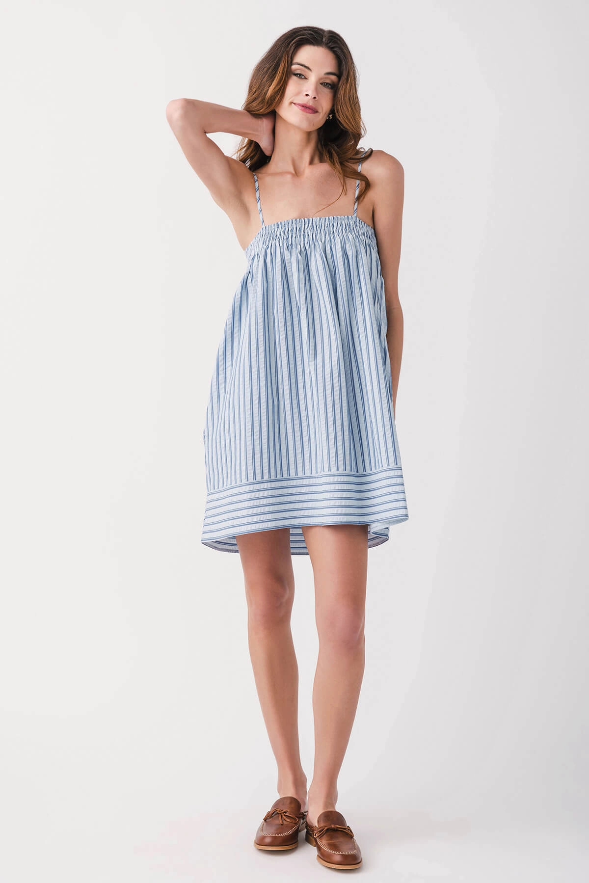 Bold Touches By Together Kandace Striped Spaghetti Strap Mini Dress