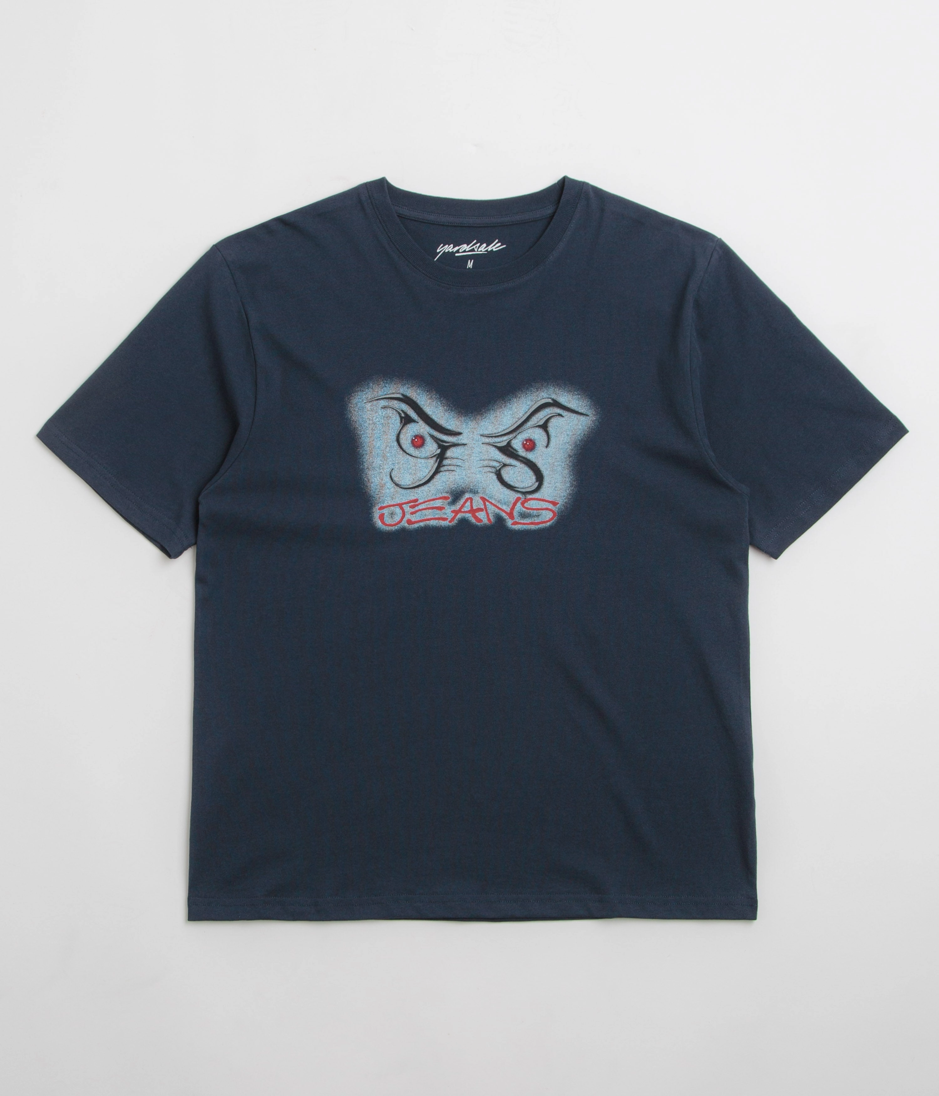 Quick Dry Technology Three Thread Overlock Stitching Yardsale Grudge T-Shirt - Navy