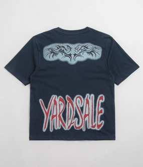 ruching Tassel accents Yardsale Grudge T-Shirt - Navy