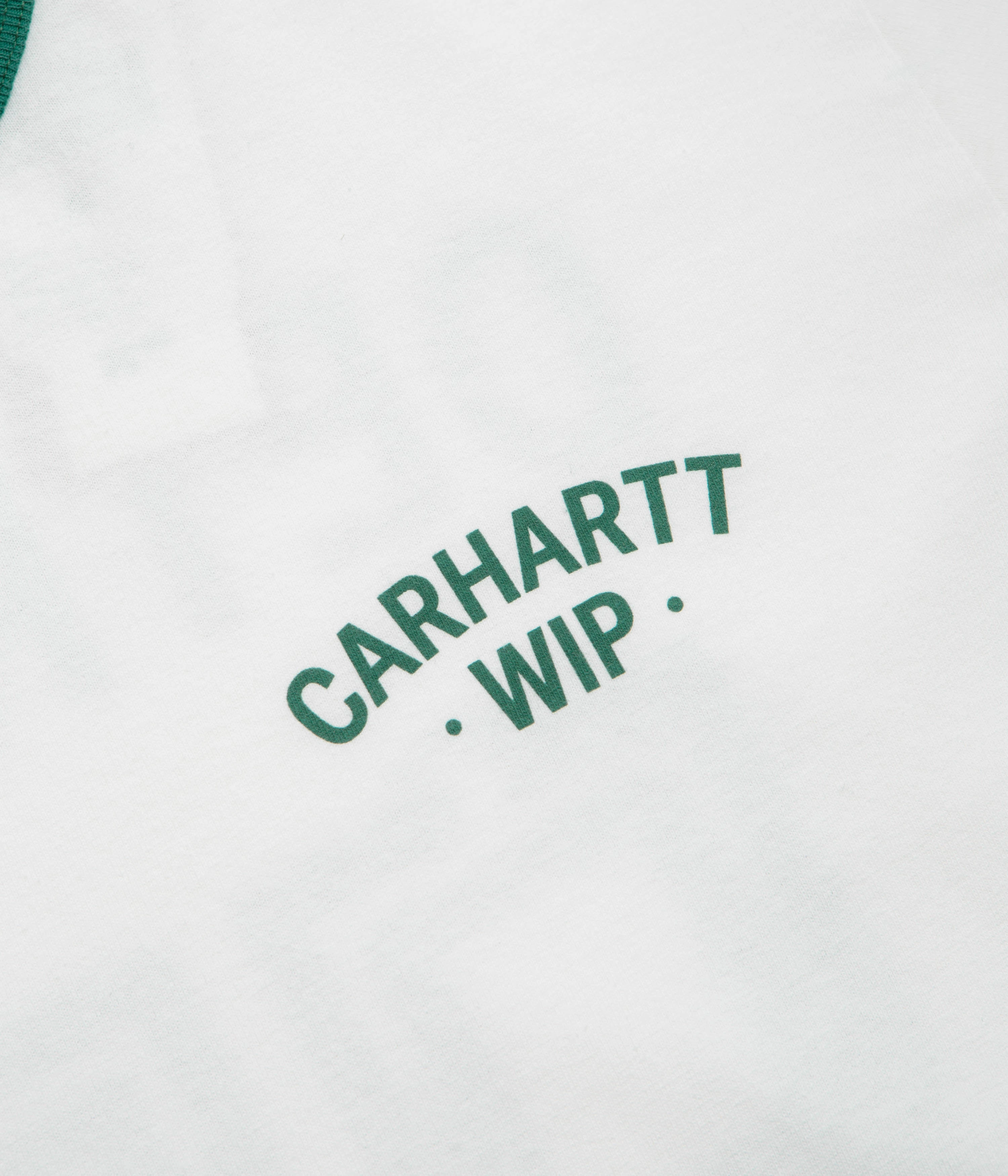 Carhartt 89 Ringer T-Shirt - White / Rainforest home clothes fishing event