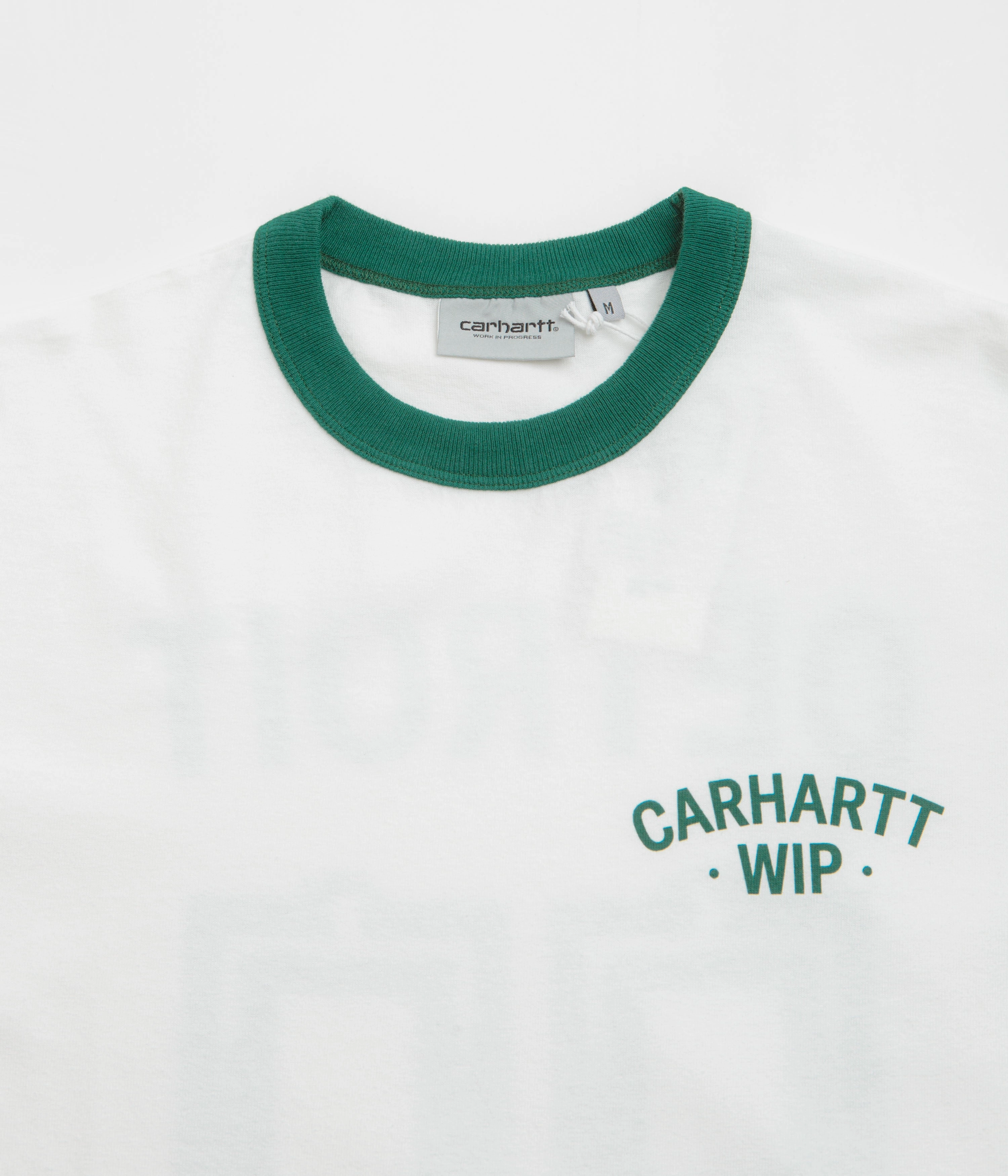 hook and eye closure racerback Carhartt 89 Ringer T-Shirt - White / Rainforest